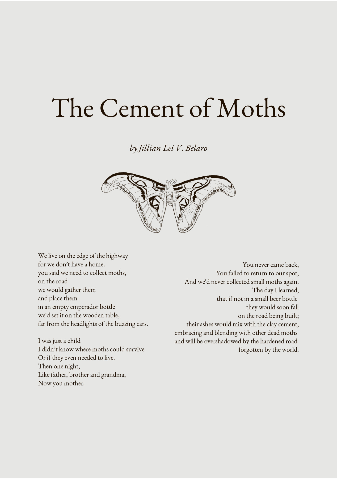 The Cement of Moths