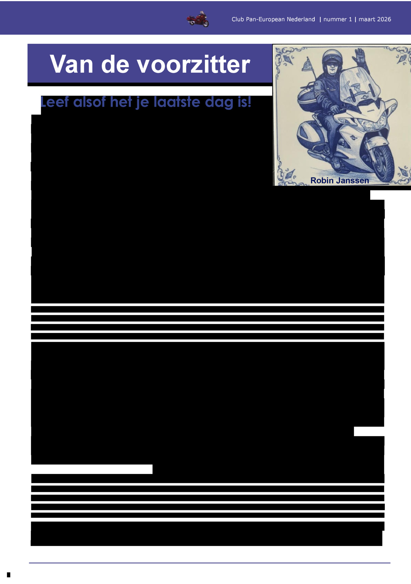 Club Pan-European Nederland | nummer 1 | maart 2026