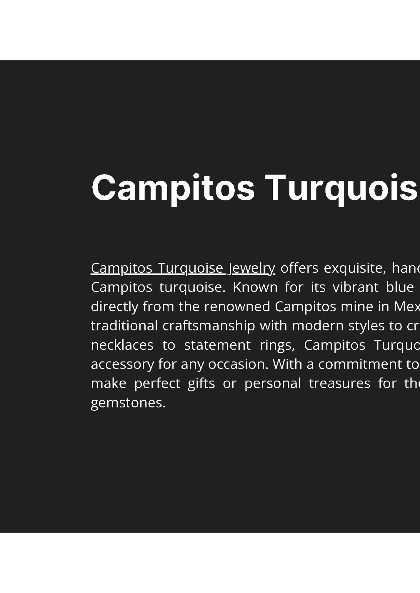 Campitos Turquoise Jewelry