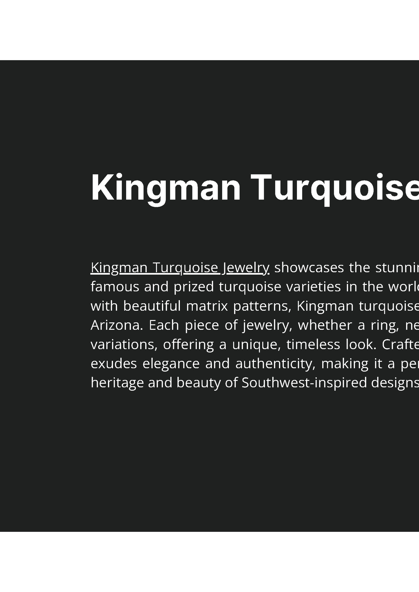 Kingman Turquoise Jewelry