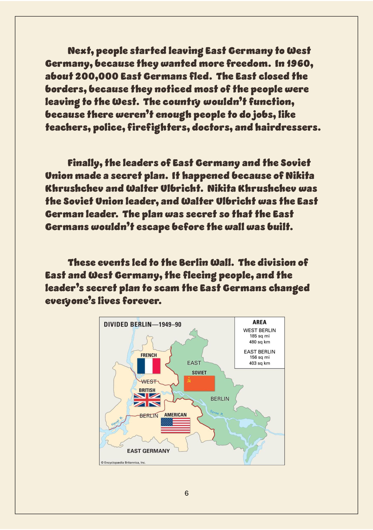 Next, people started leaving East Germany to West