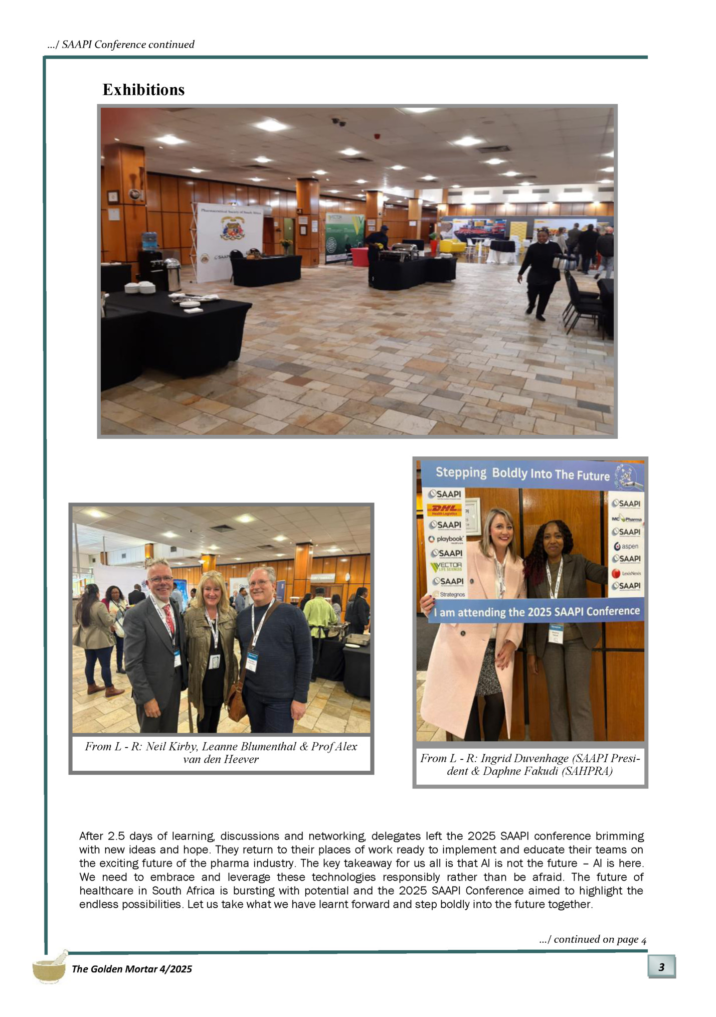 …/ SAAPI Conference continued