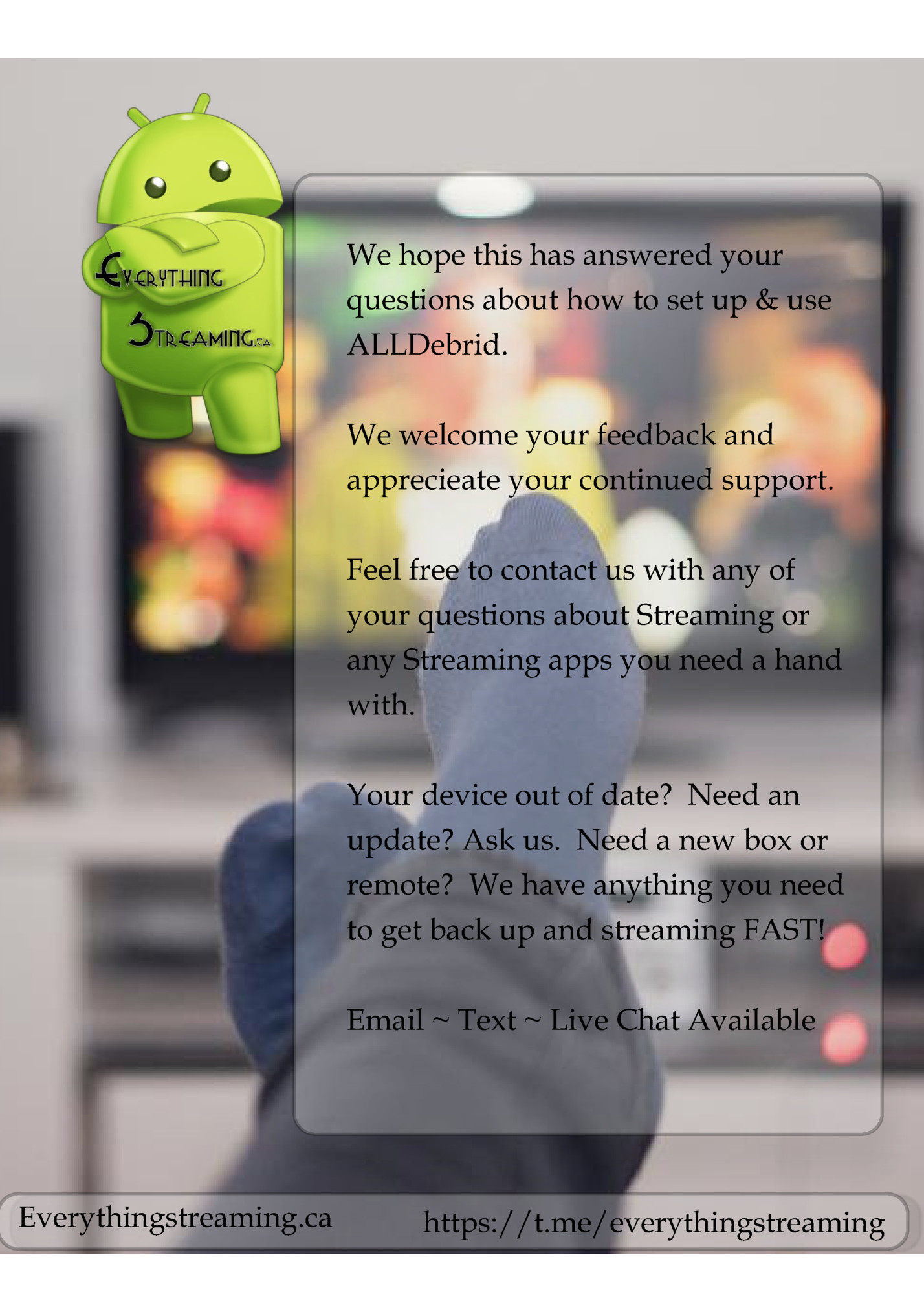 We hope this has answered your We hope this has answered your