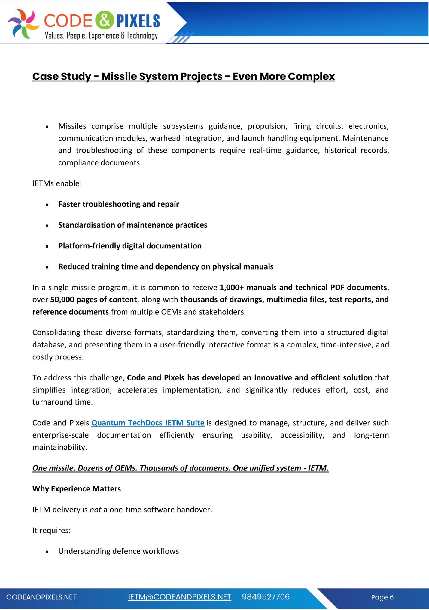 Case Study - Missile System Projects - Even More Complex