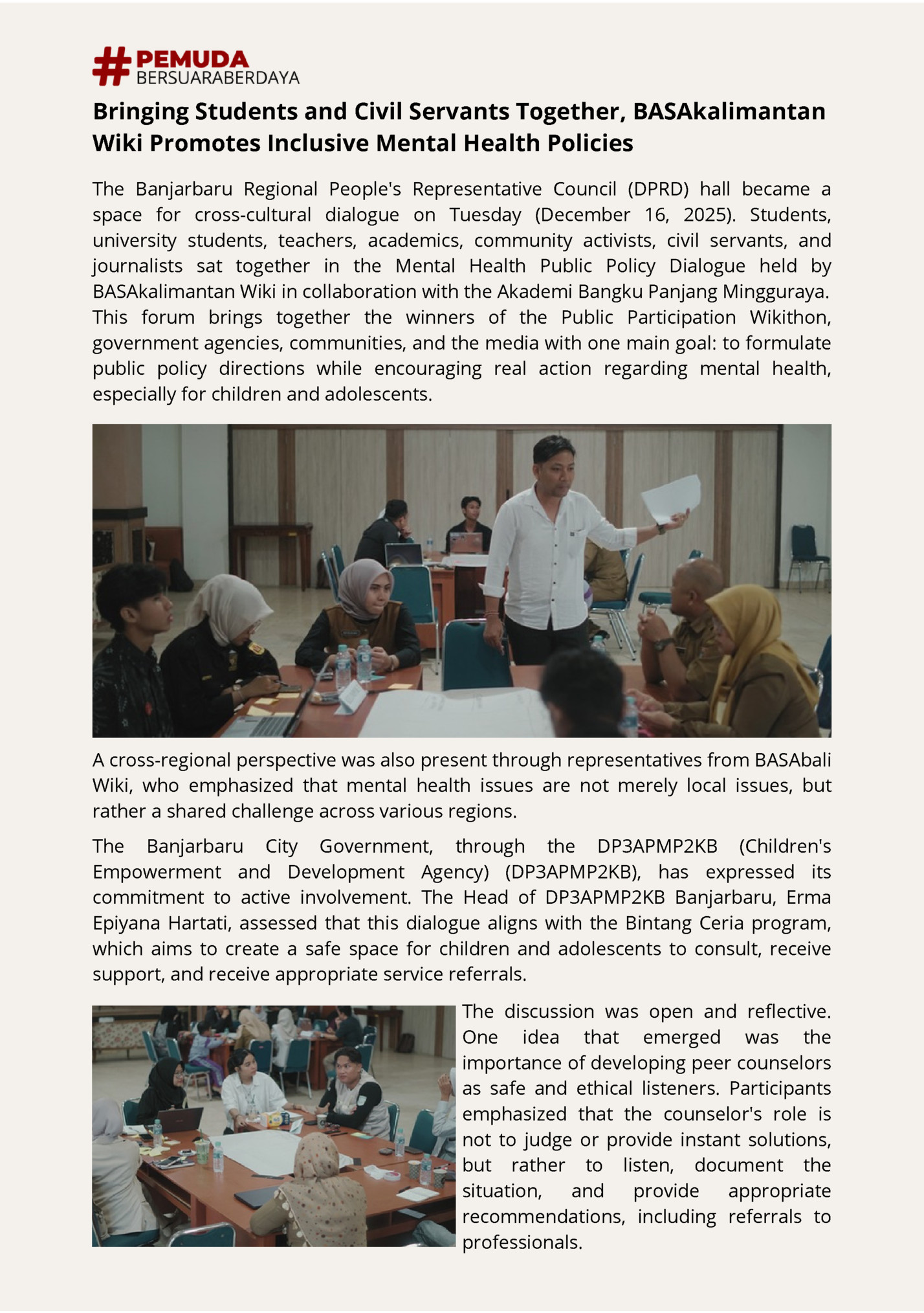 Bringing Students and Civil Servants Together, BASAkalimantan