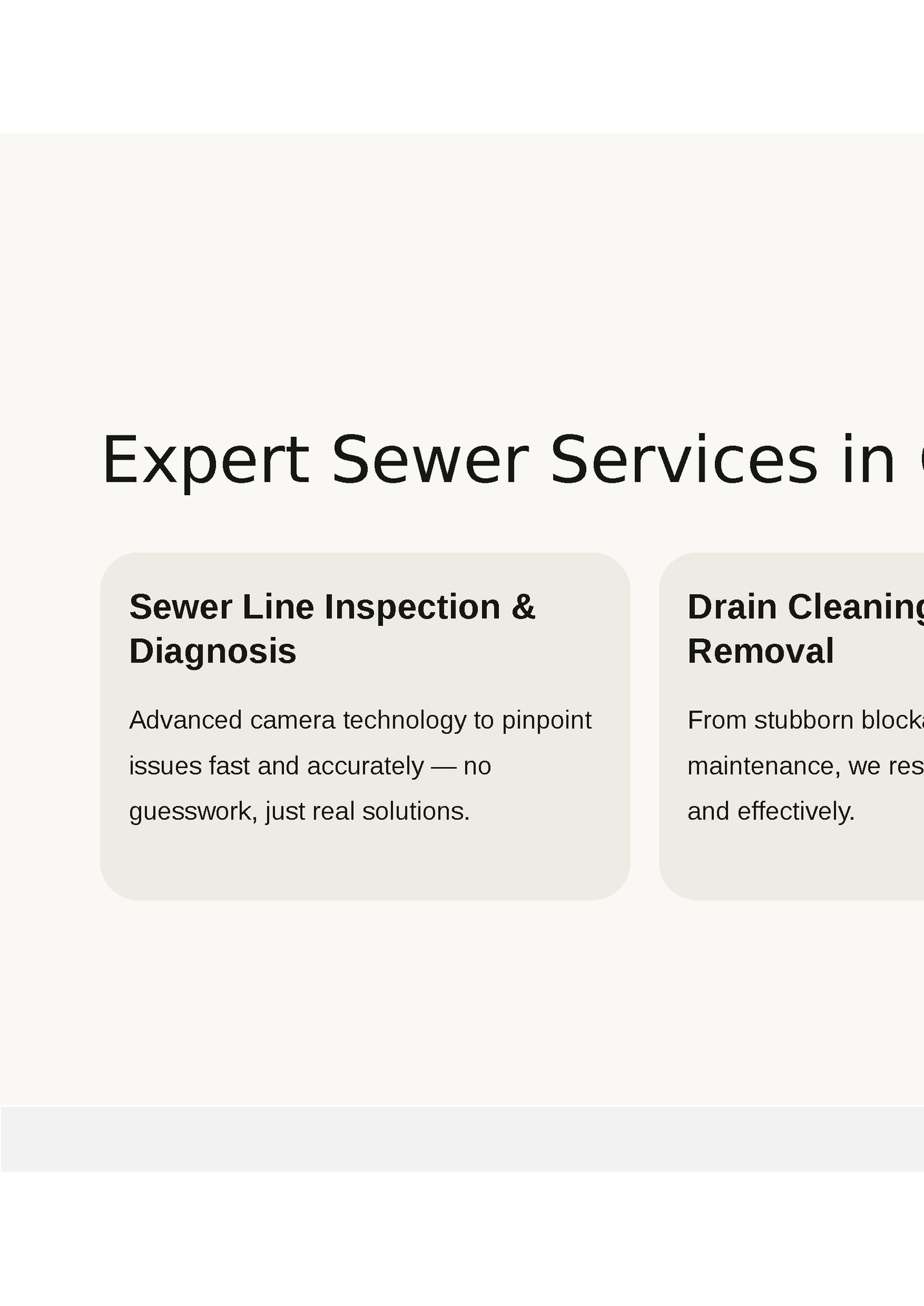 Expert Sewer Services in Chicago