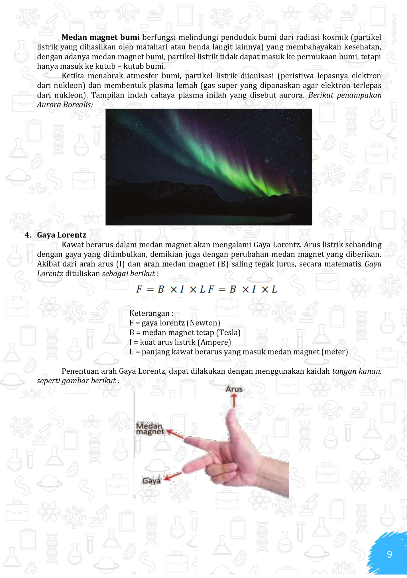 Medan magnet bumi berfungsi melindungi penduduk bumi dari radiasi kosmik (partikel