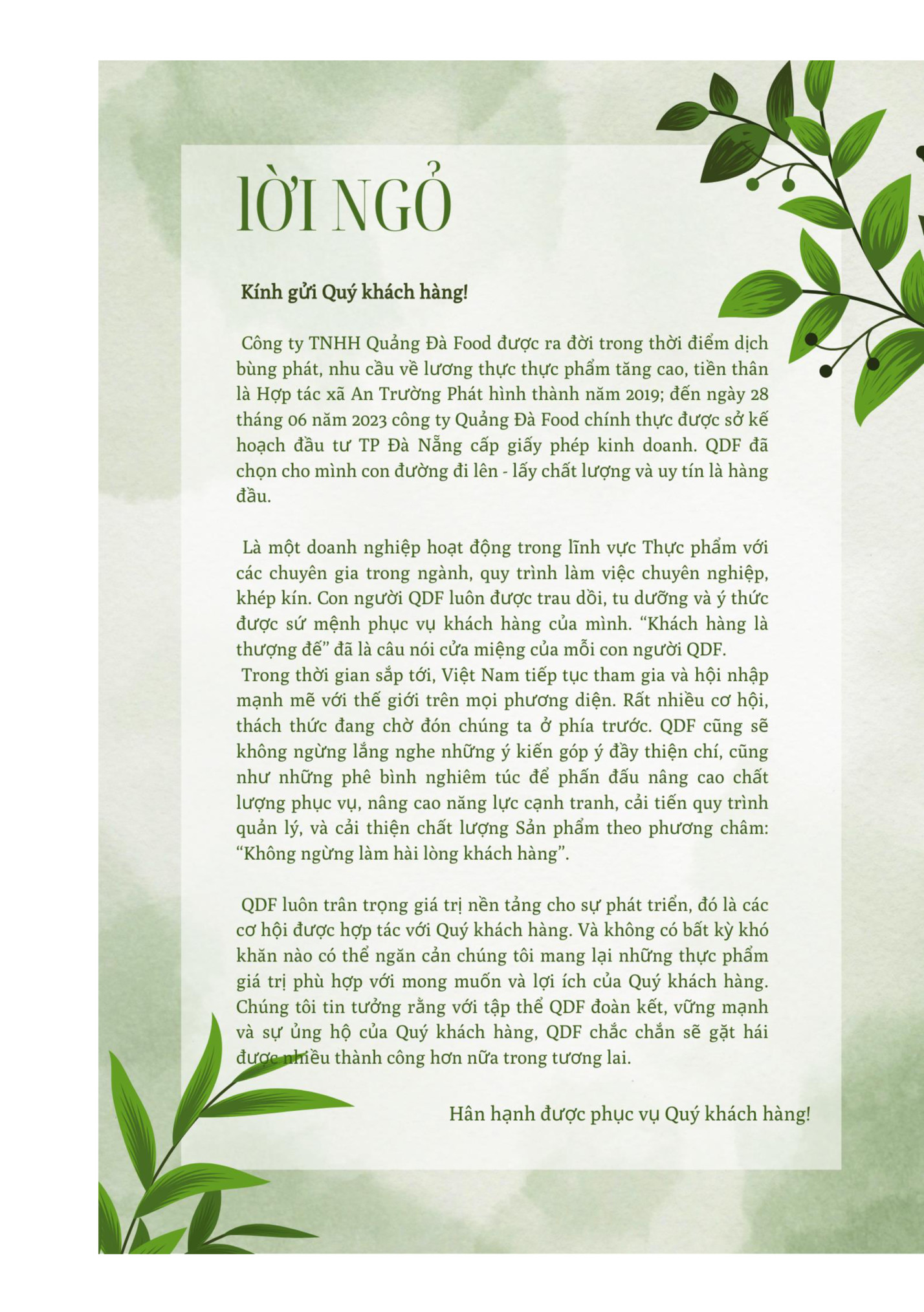 CÔNG TY TNHH QUANGDAFOOD