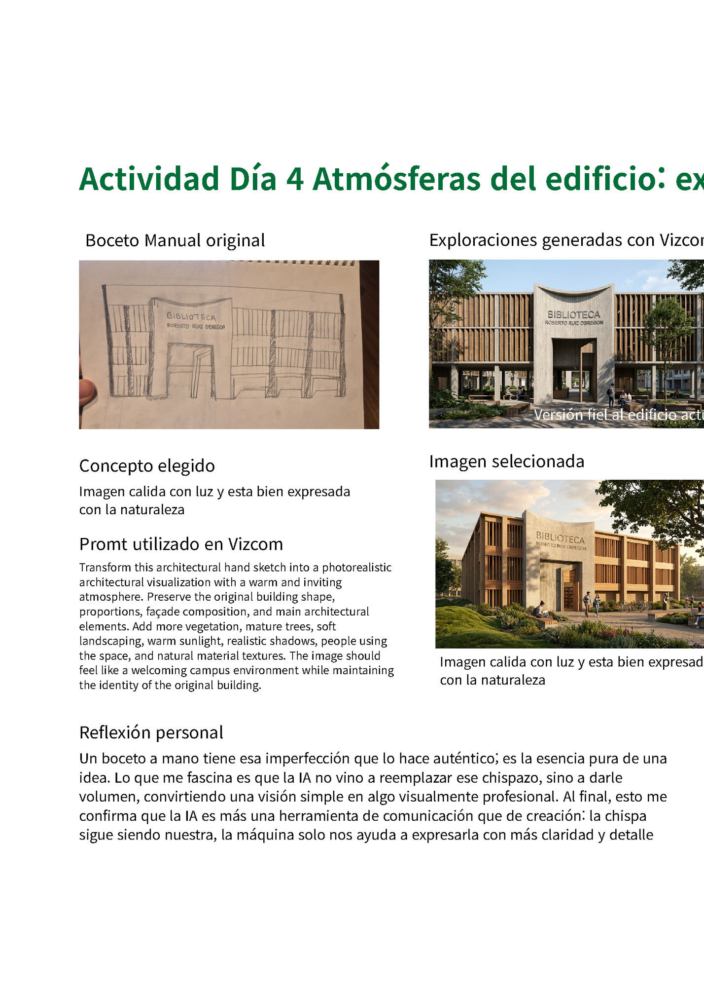 Actividad Día 4 Atmósferas del edificio: exploración con Vizcom