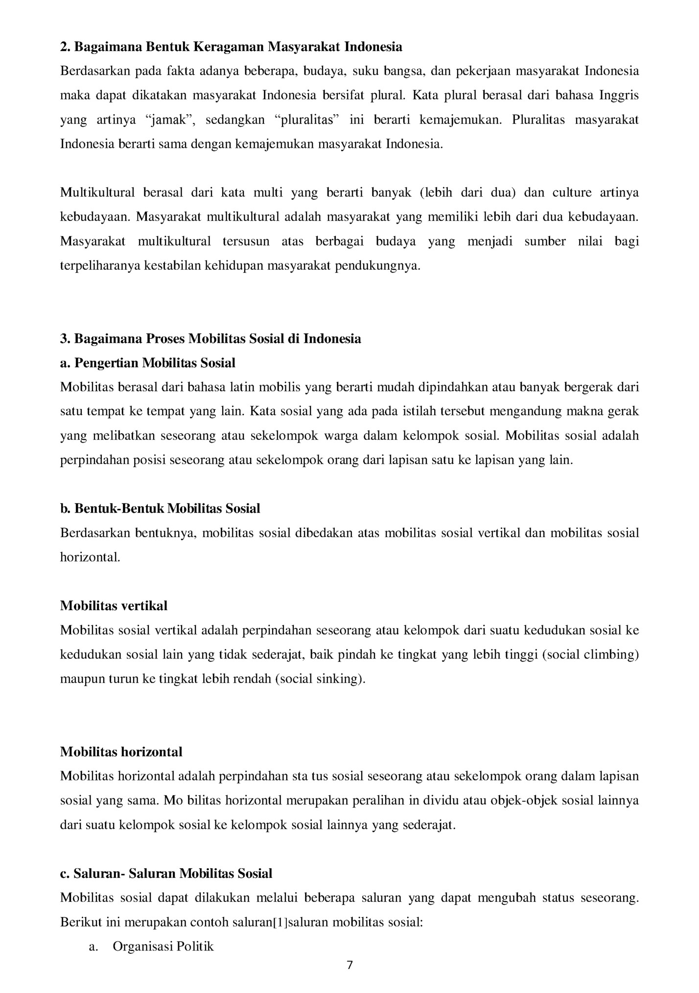 2. Bagaimana Bentuk Keragaman Masyarakat Indonesia