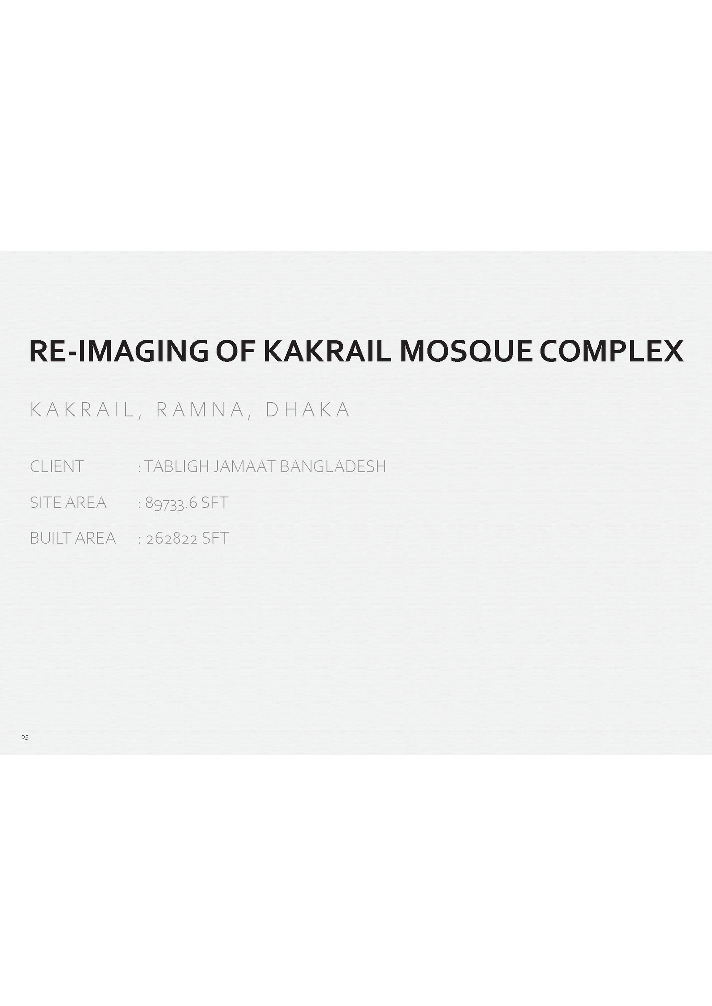 RE-IMAGING OF KAKRAIL MOSQUE COMPLEX