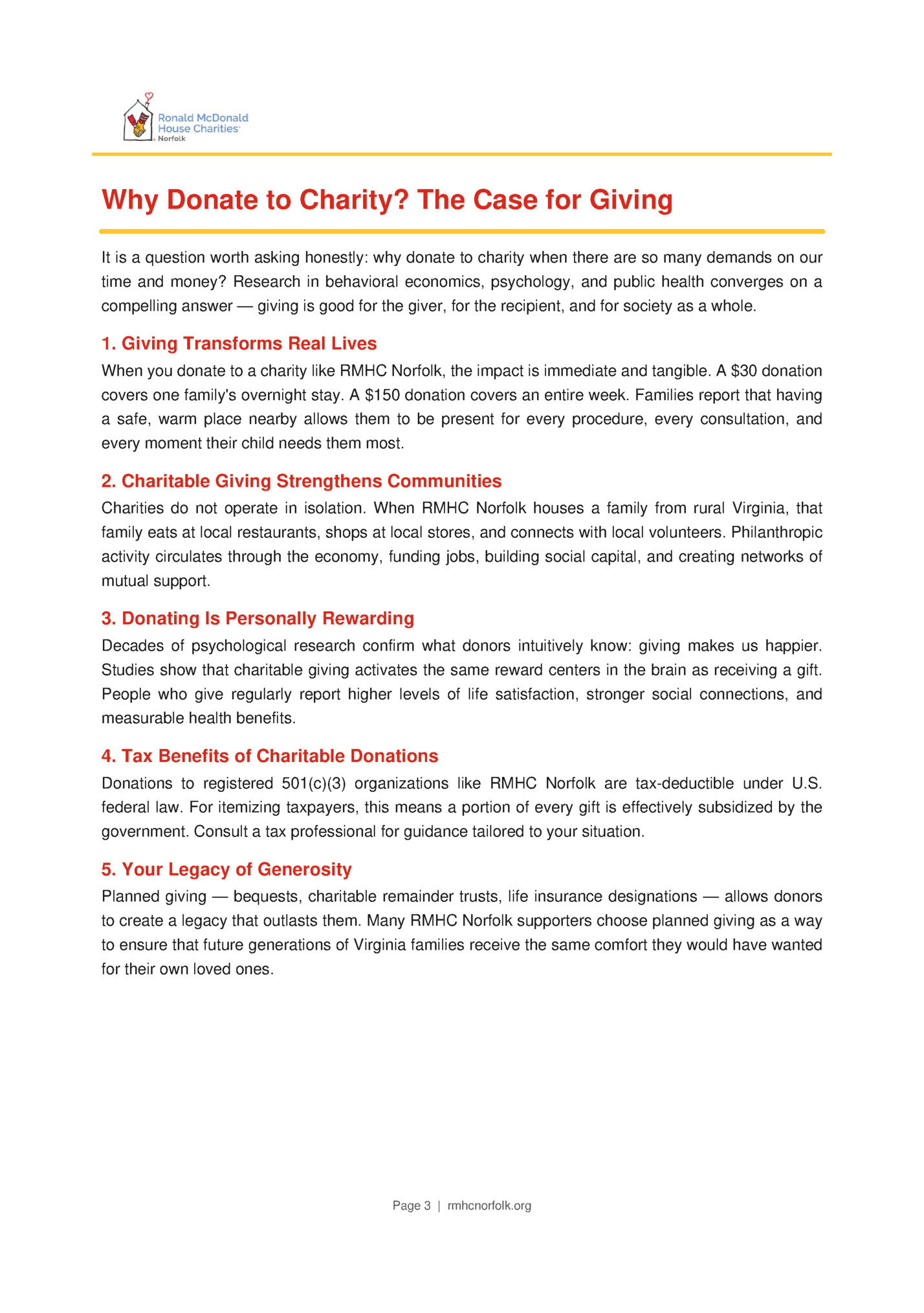 Why Donate to Charity? The Case for Giving