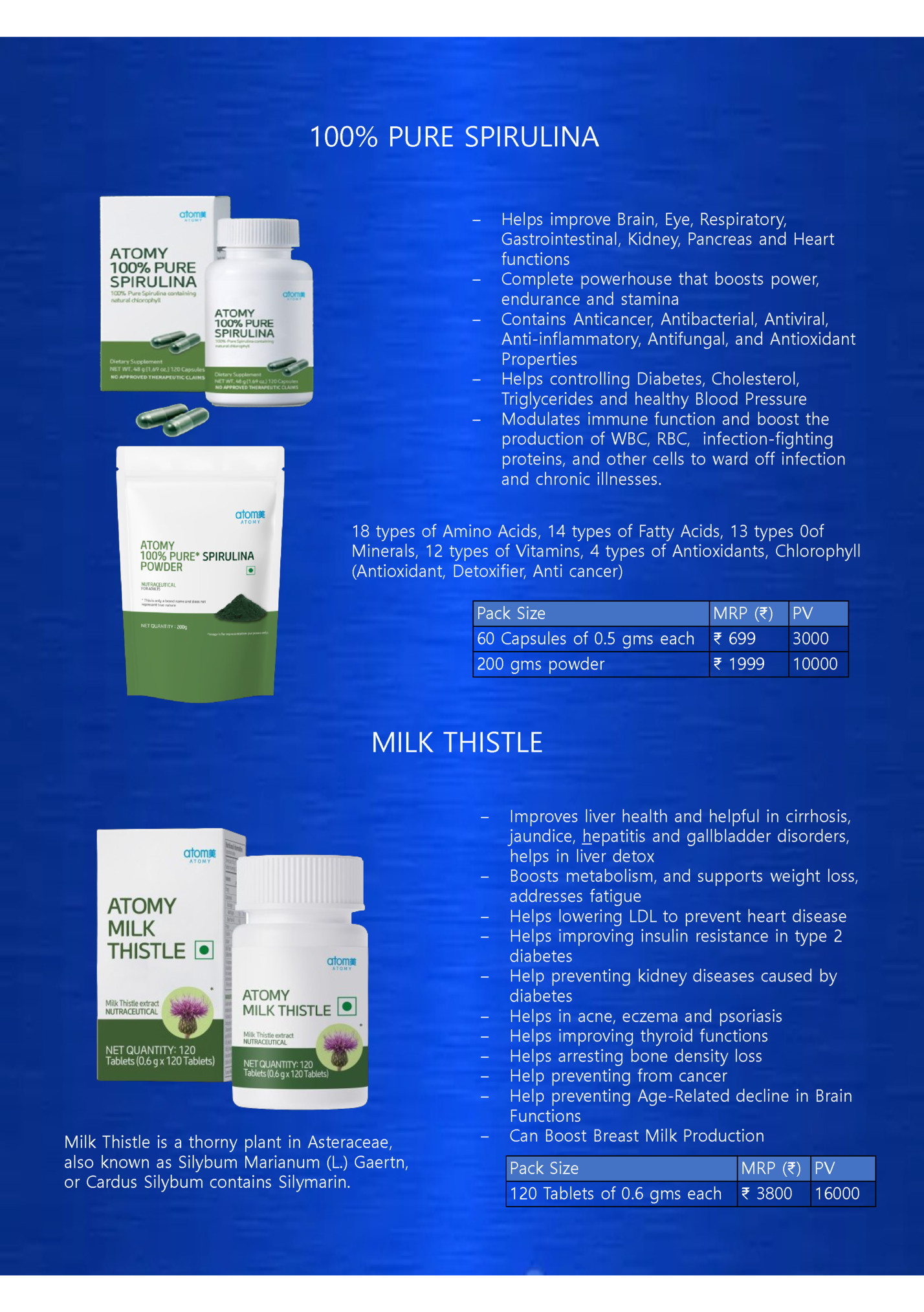 100% PURE SPIRULINA