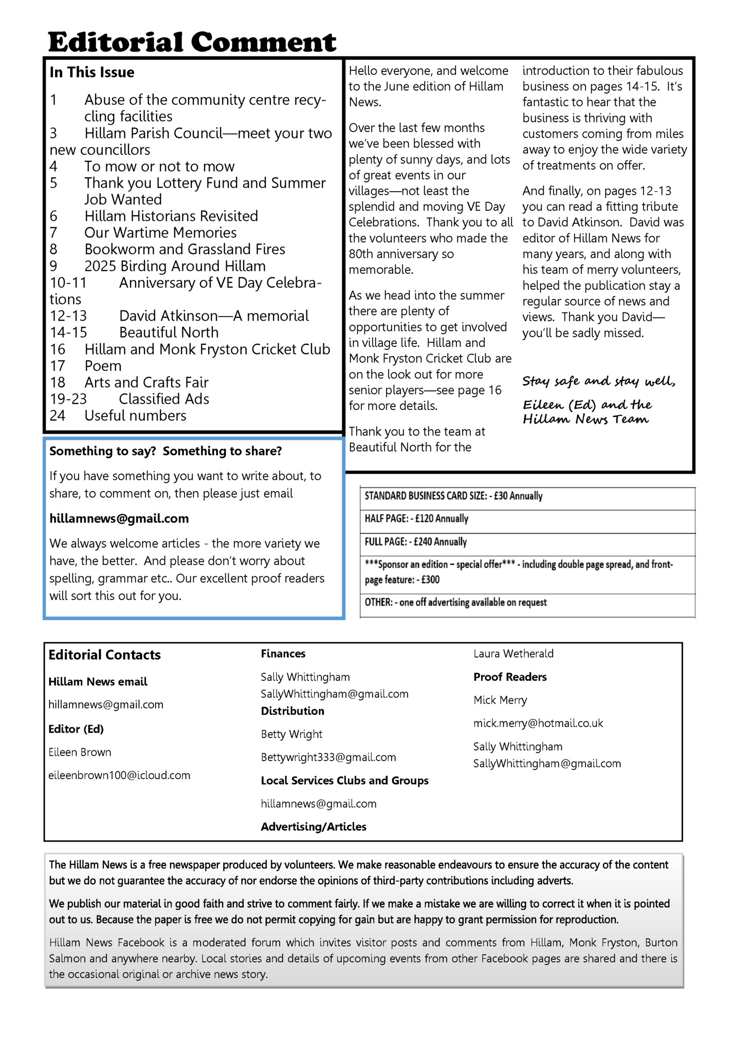 Editorial Comment Editorial Comment