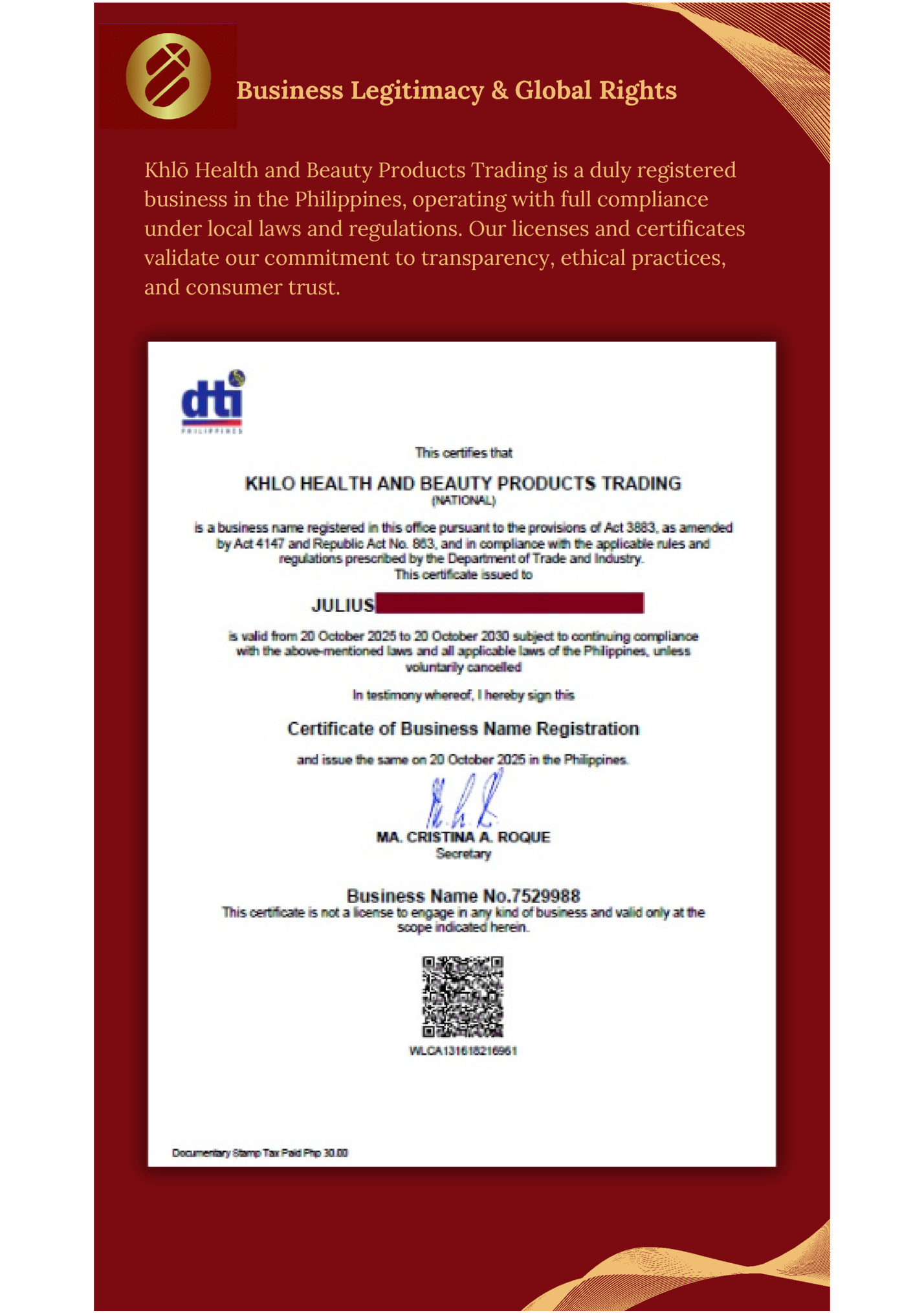 Business Legitimacy & Global Rights