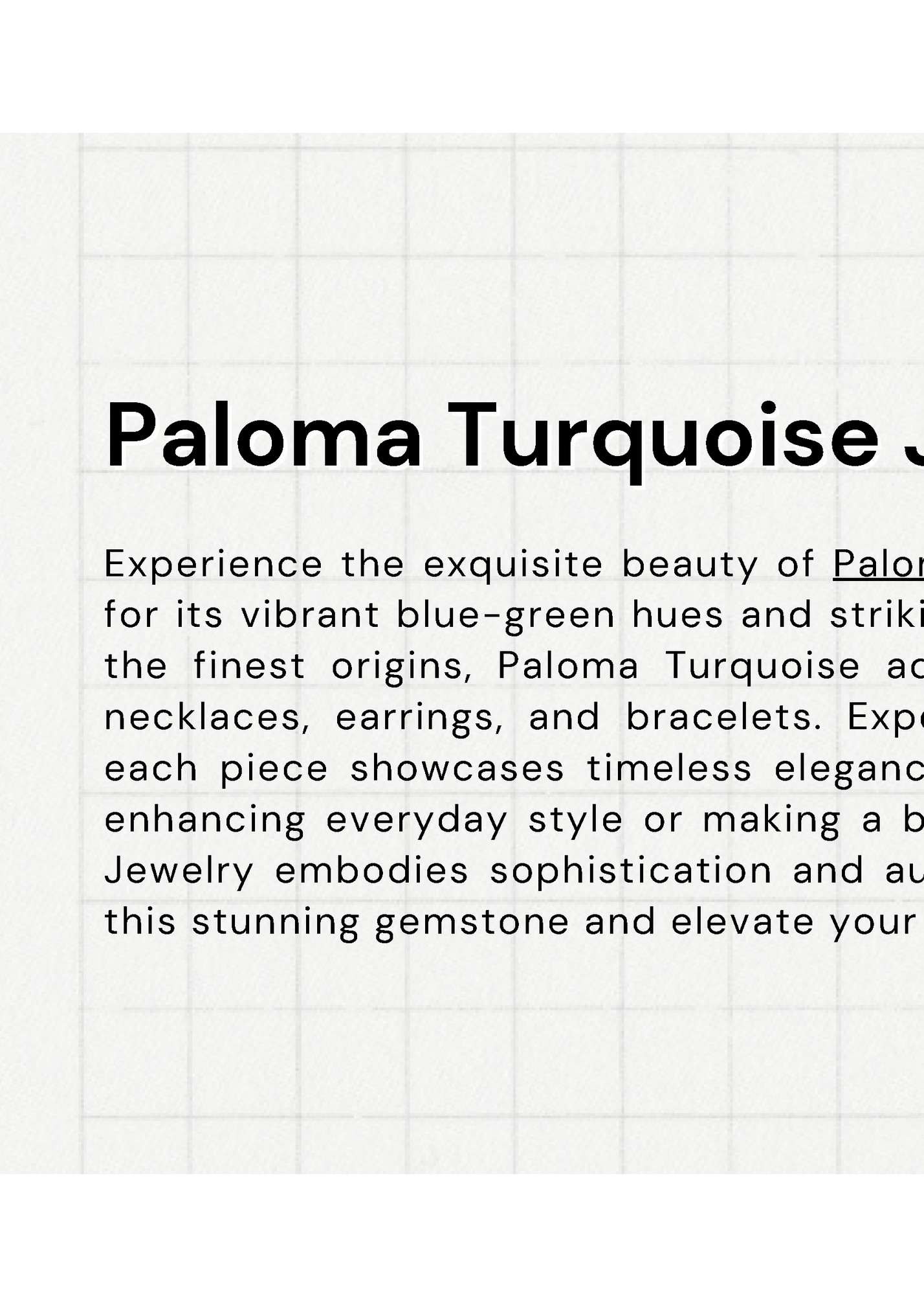 Paloma Turquoise Jewelry