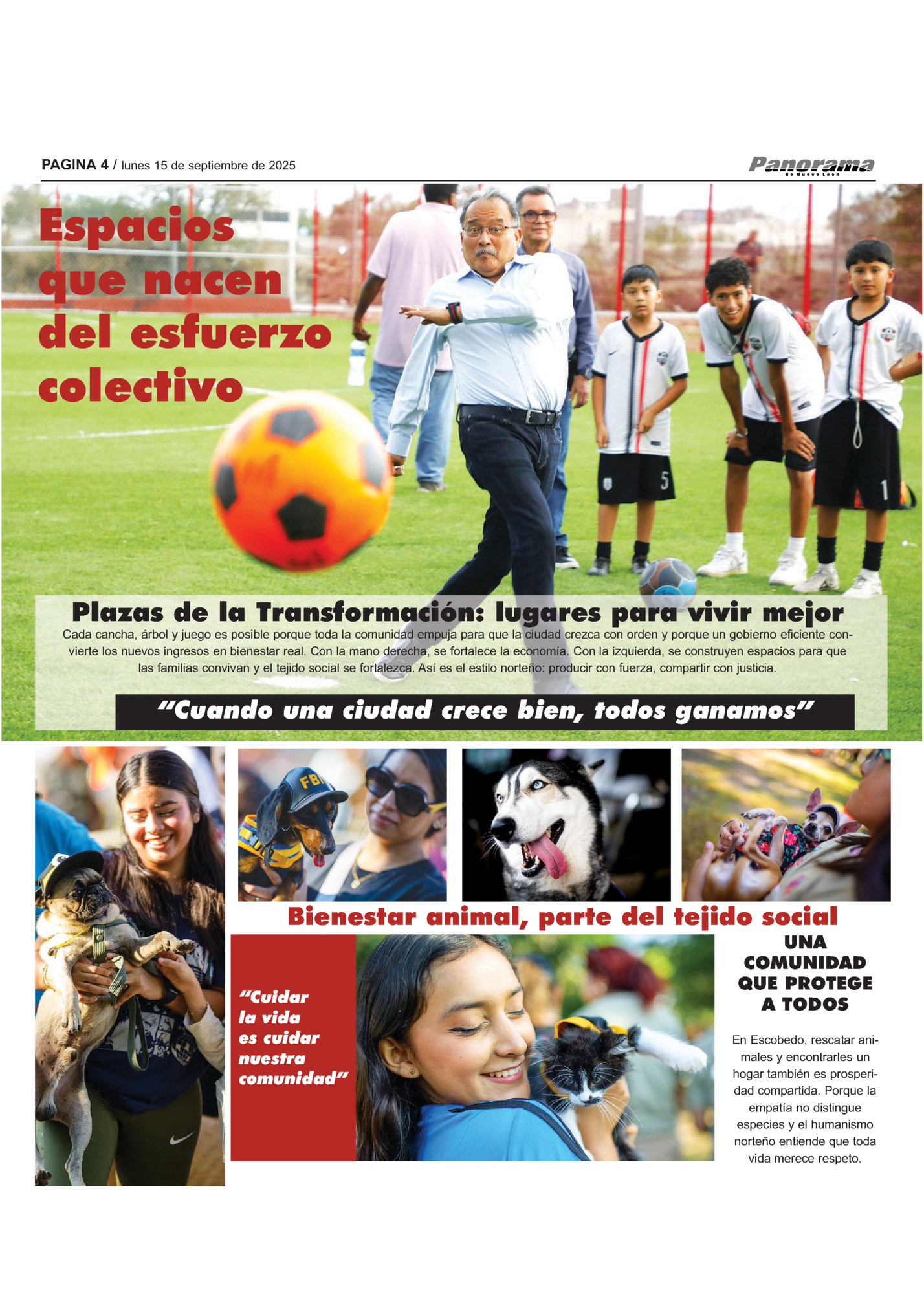 PAGINA 4 / lunes 15 de septiembre de 2025 PAGINA 4 / lunes 15 de septiembre de 2025
