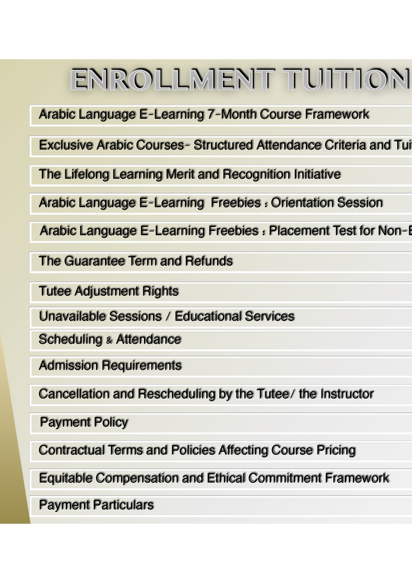 ENROLLMENT TUITION