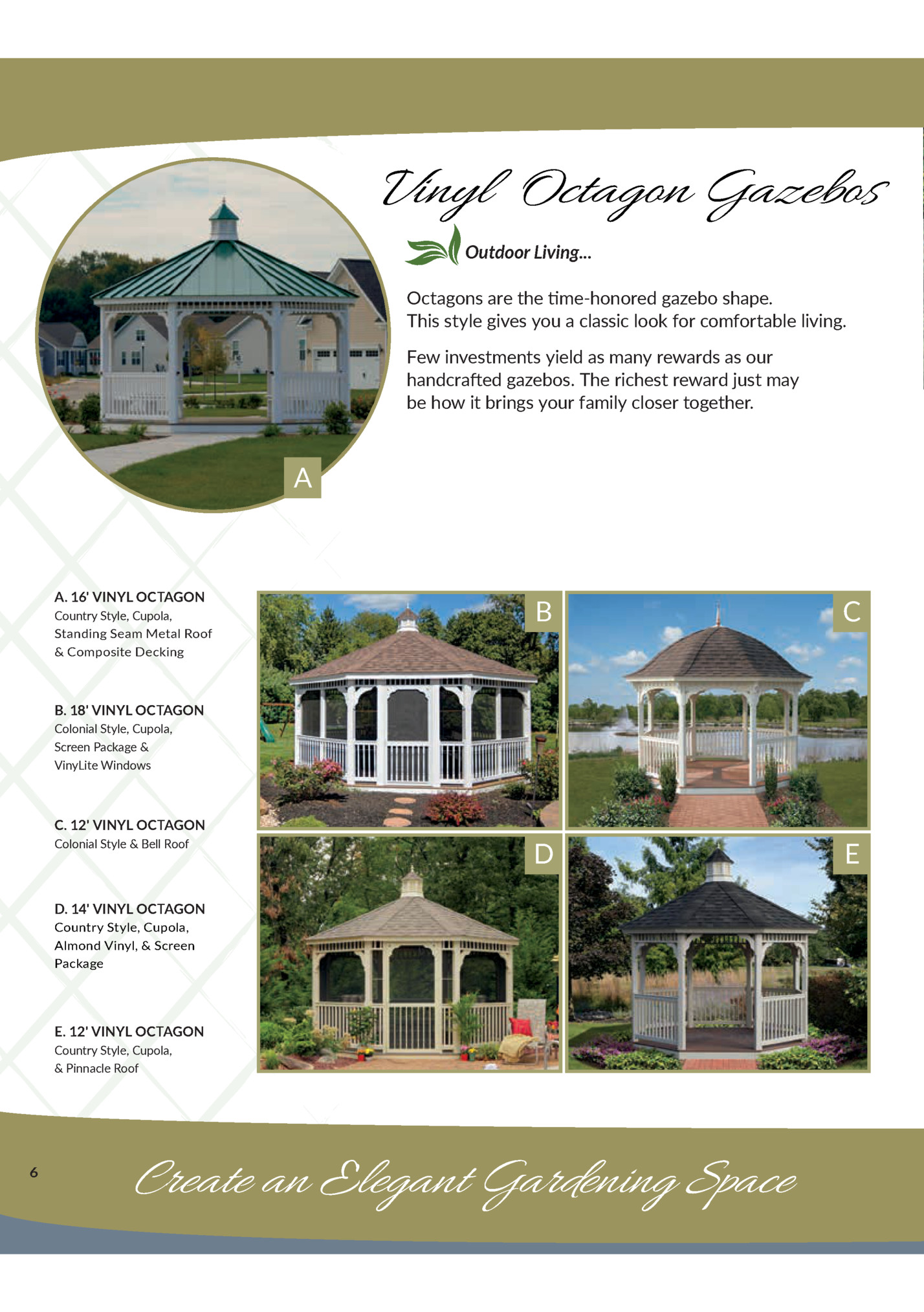 Vinyl Octagon Gazebos