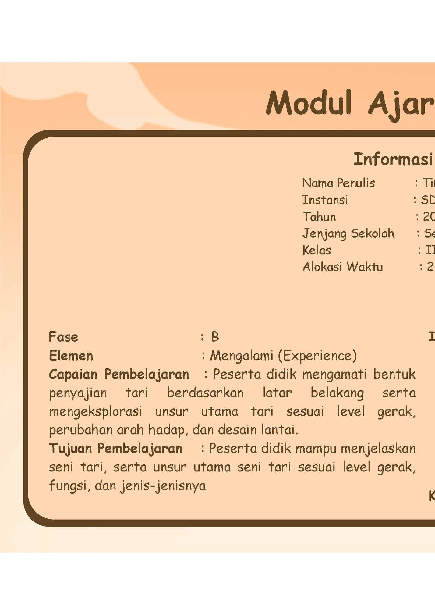 Modul Ajar Seni Budaya Modul Ajar Seni Budaya