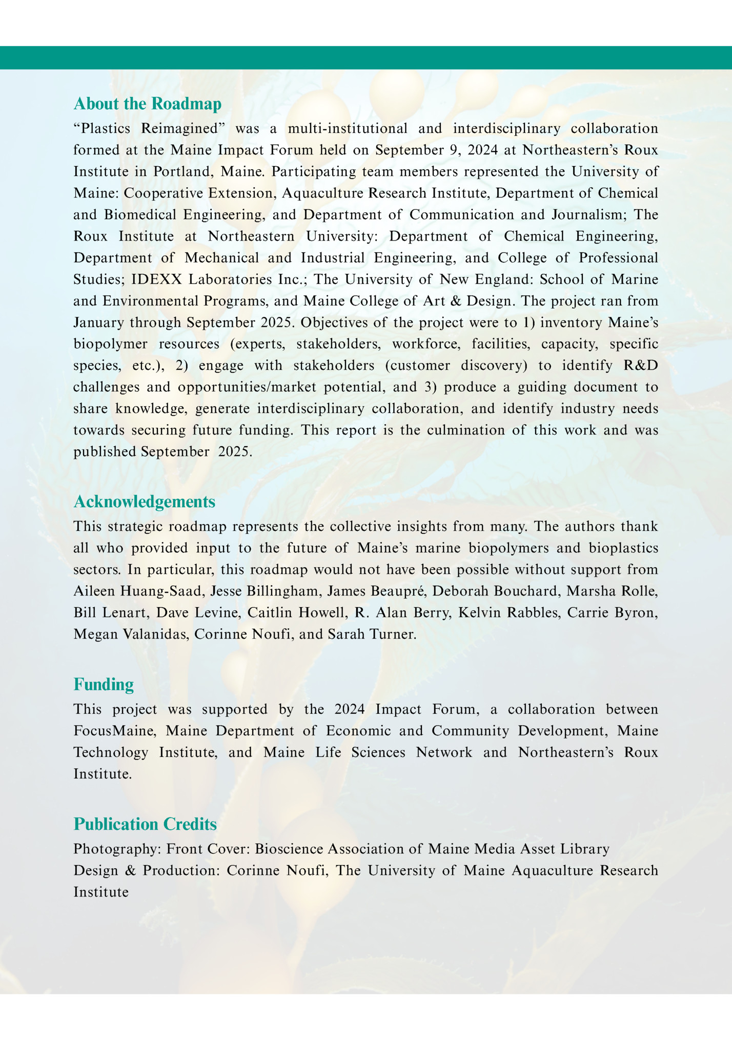 About the Roadmap About the Roadmap