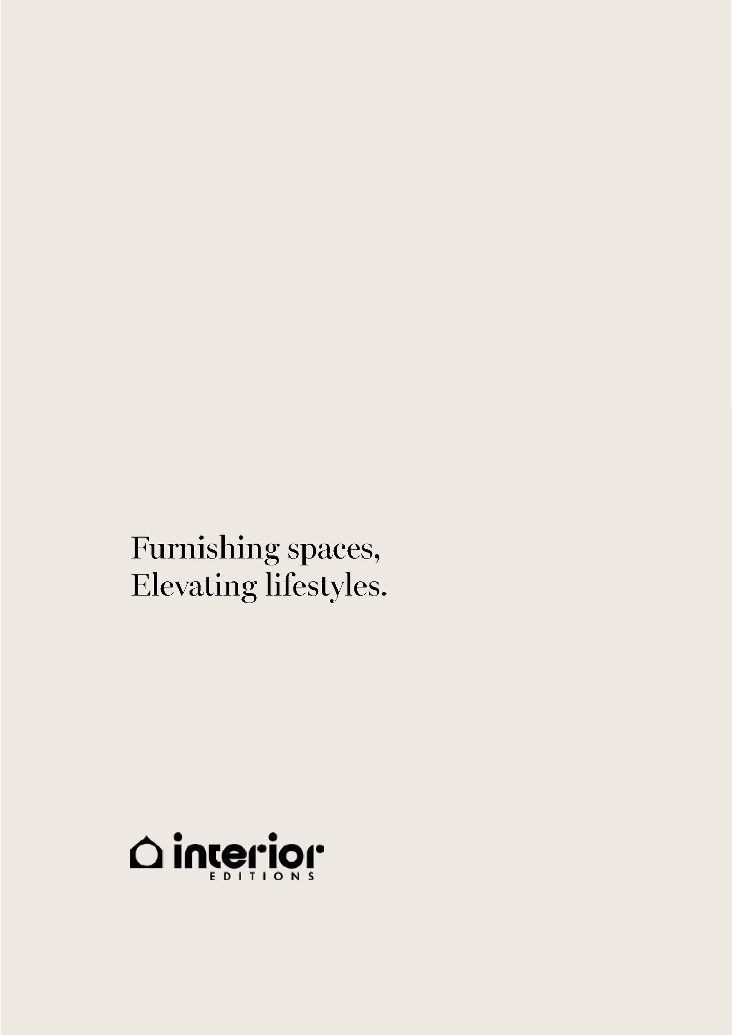 Furnishing spaces,