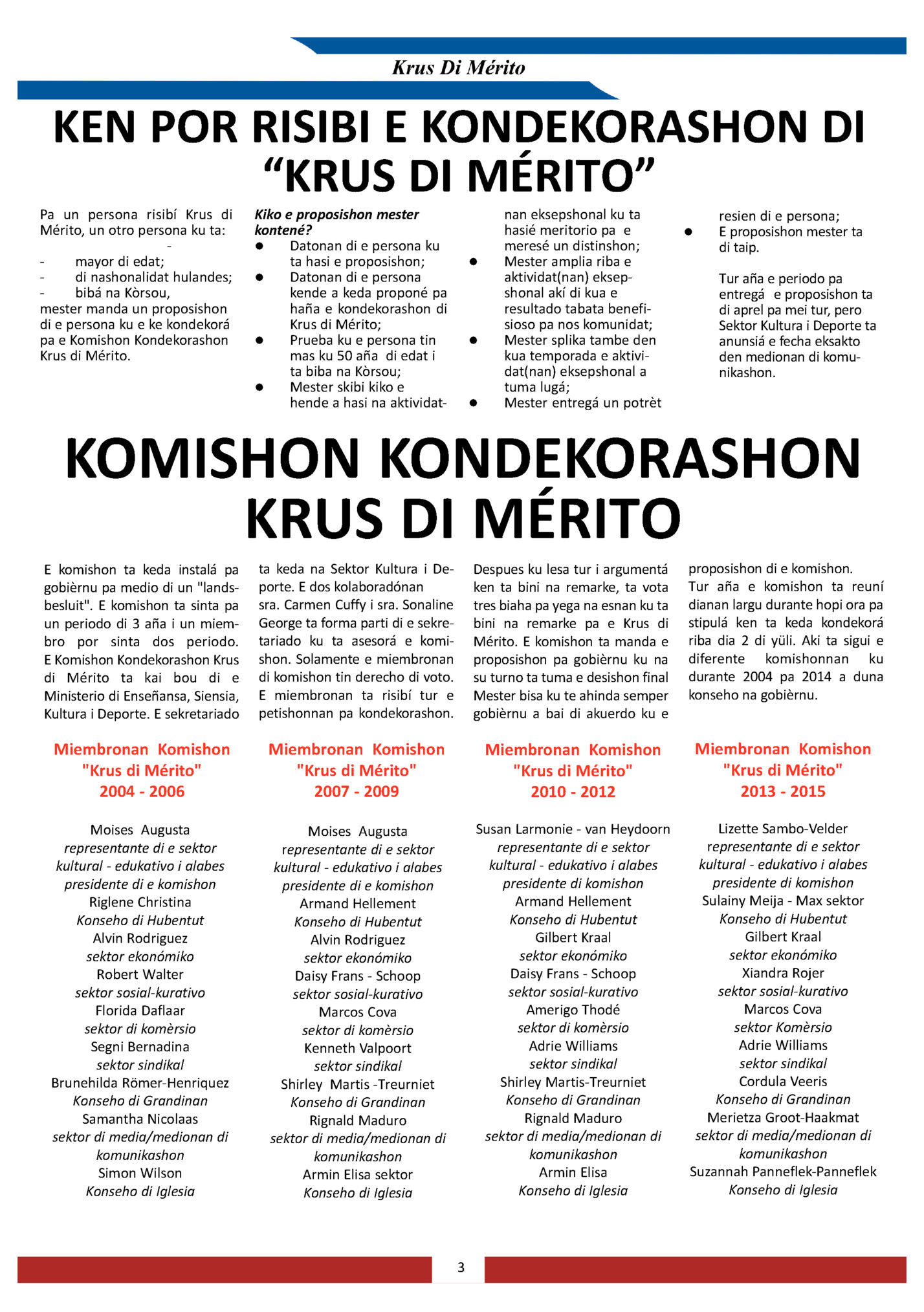 KEN POR RISIBI E KONDEKORASHON DI