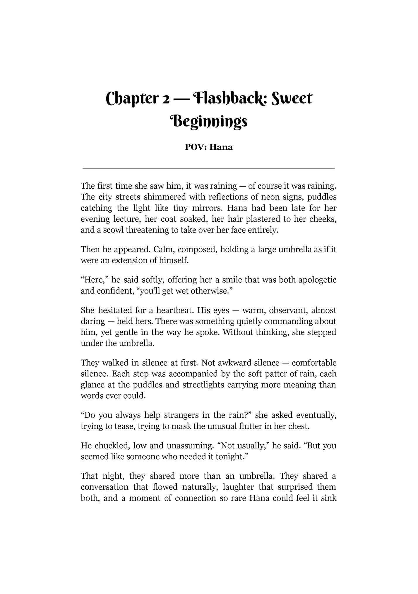 Chapter 2 — Flashback: Sweet Chapter 2 — Flashback: Sweet