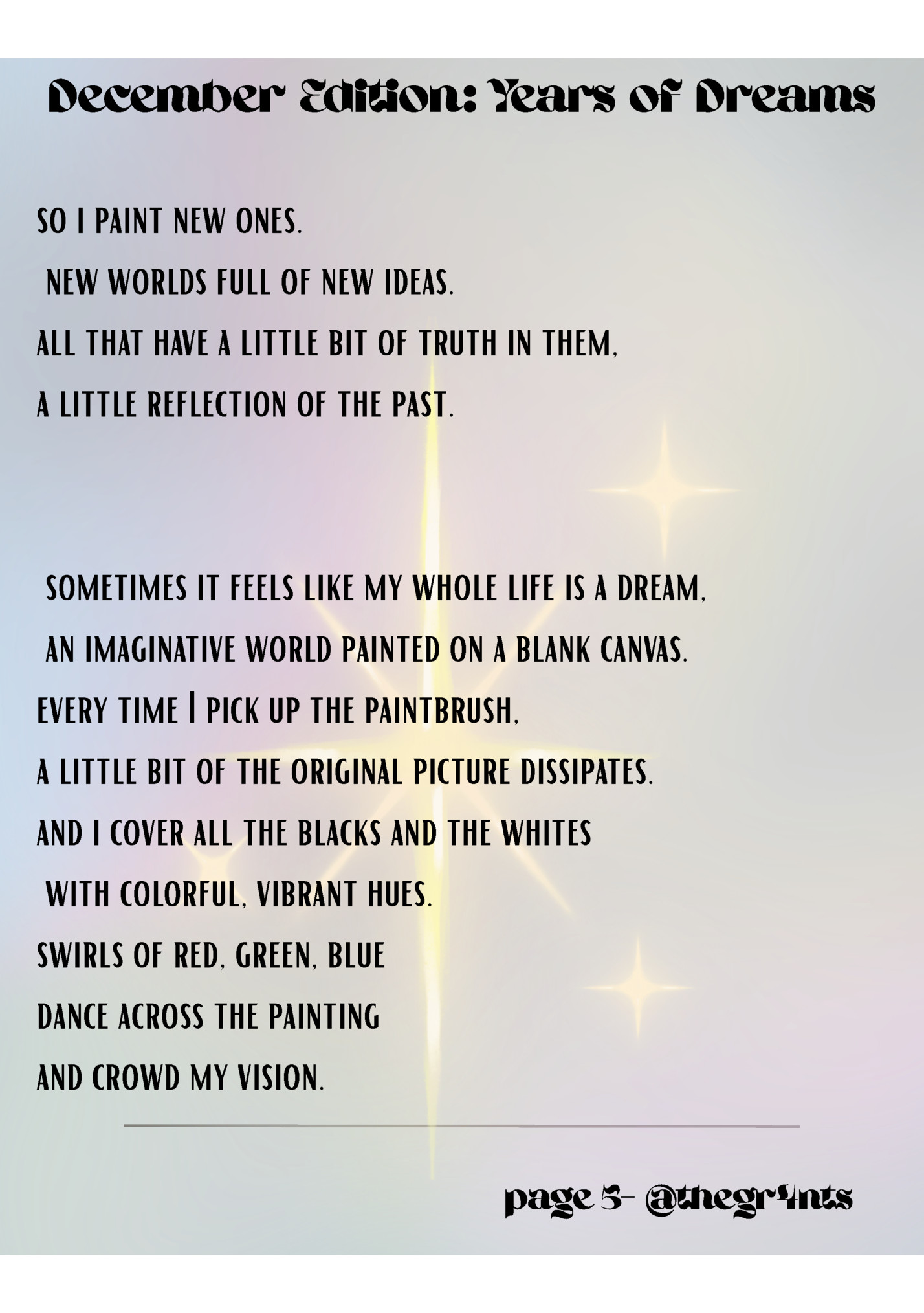 December Edition: Years of Dreams