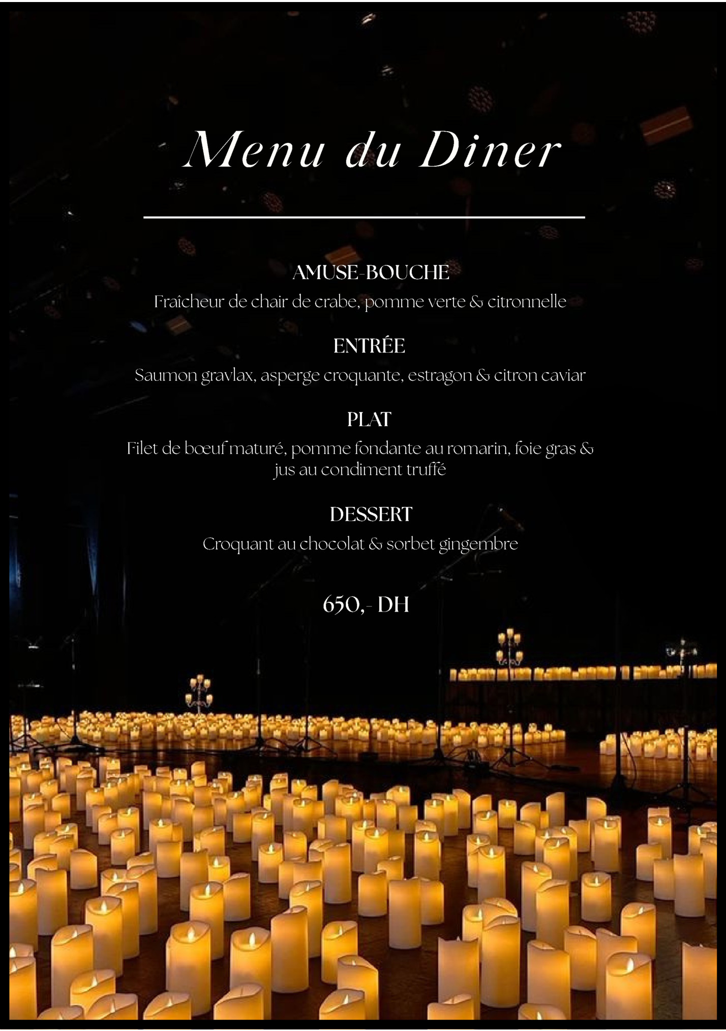 Menu du Diner