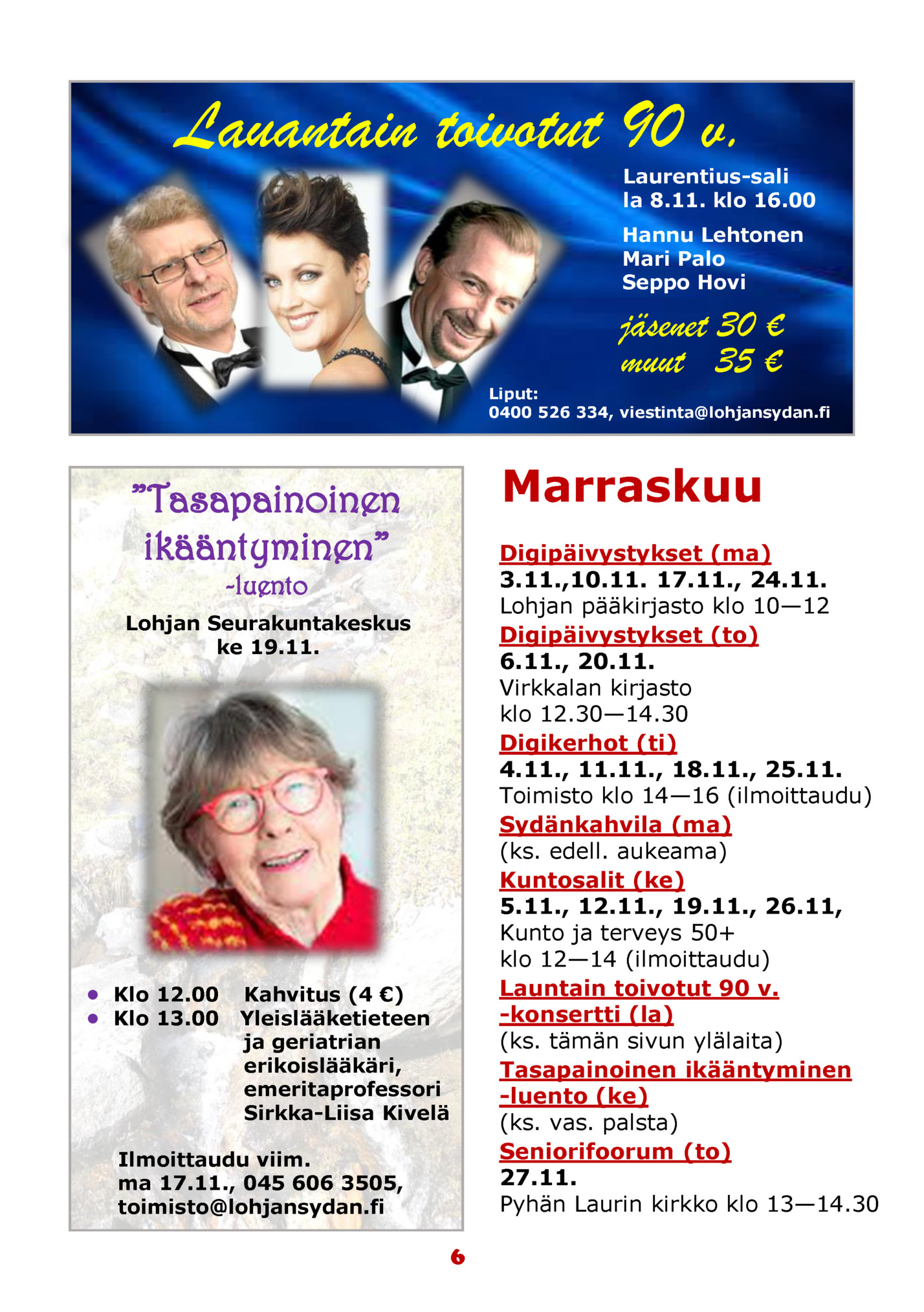 Lauantain toivotut 90 v. Lauantain toivotut 90 v.