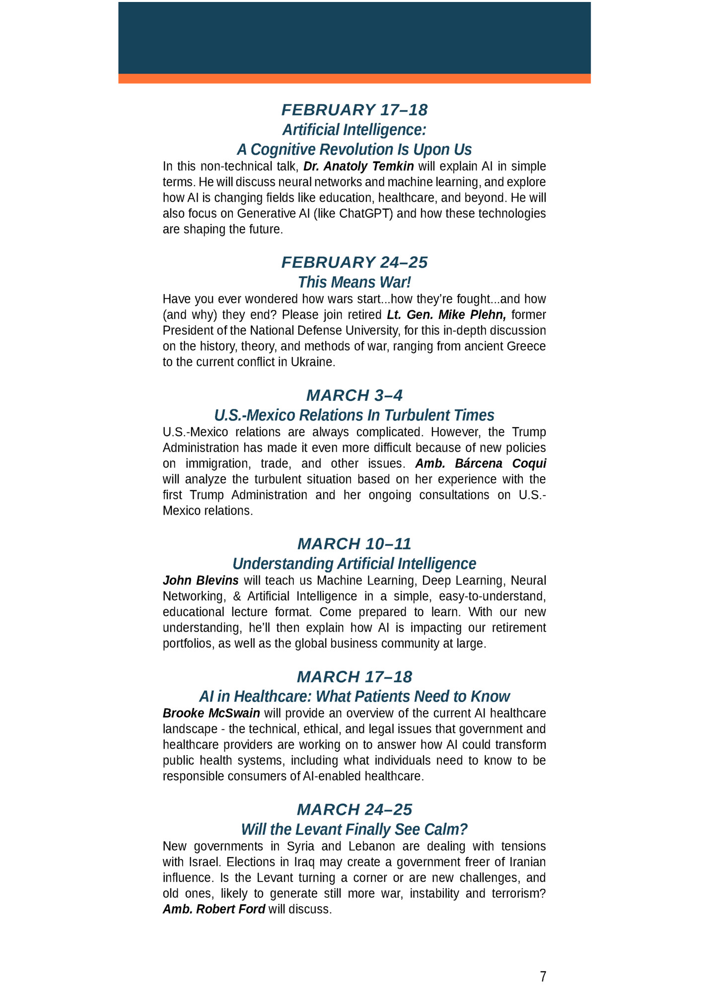 FEBRUARY 17–18 FEBRUARY 17–18