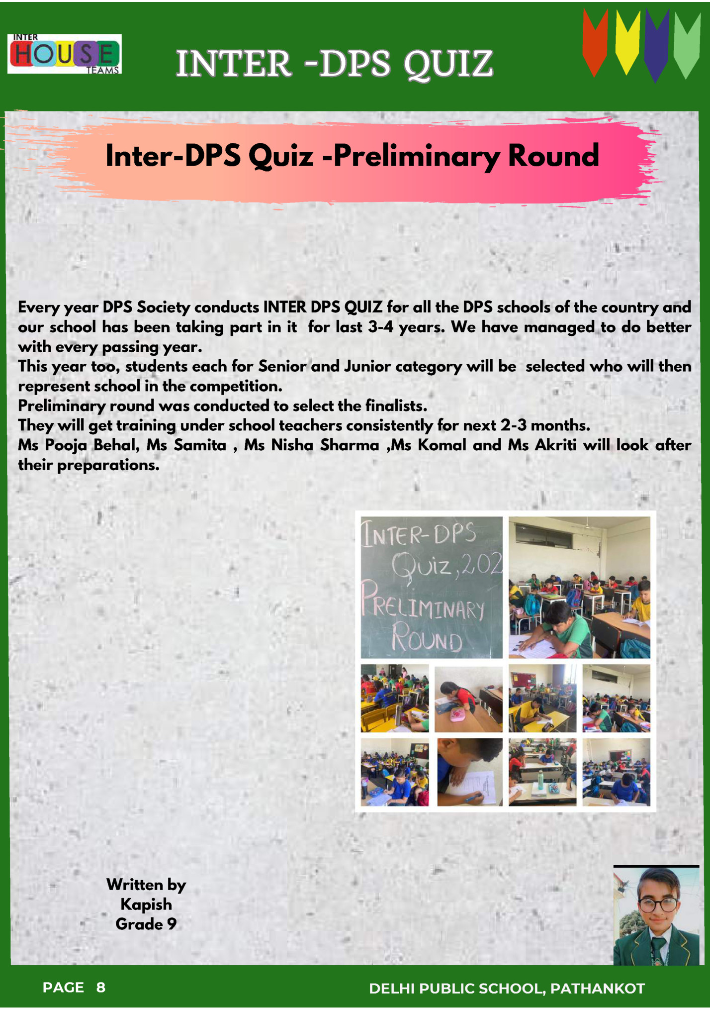 INTER -DPS QUIZ