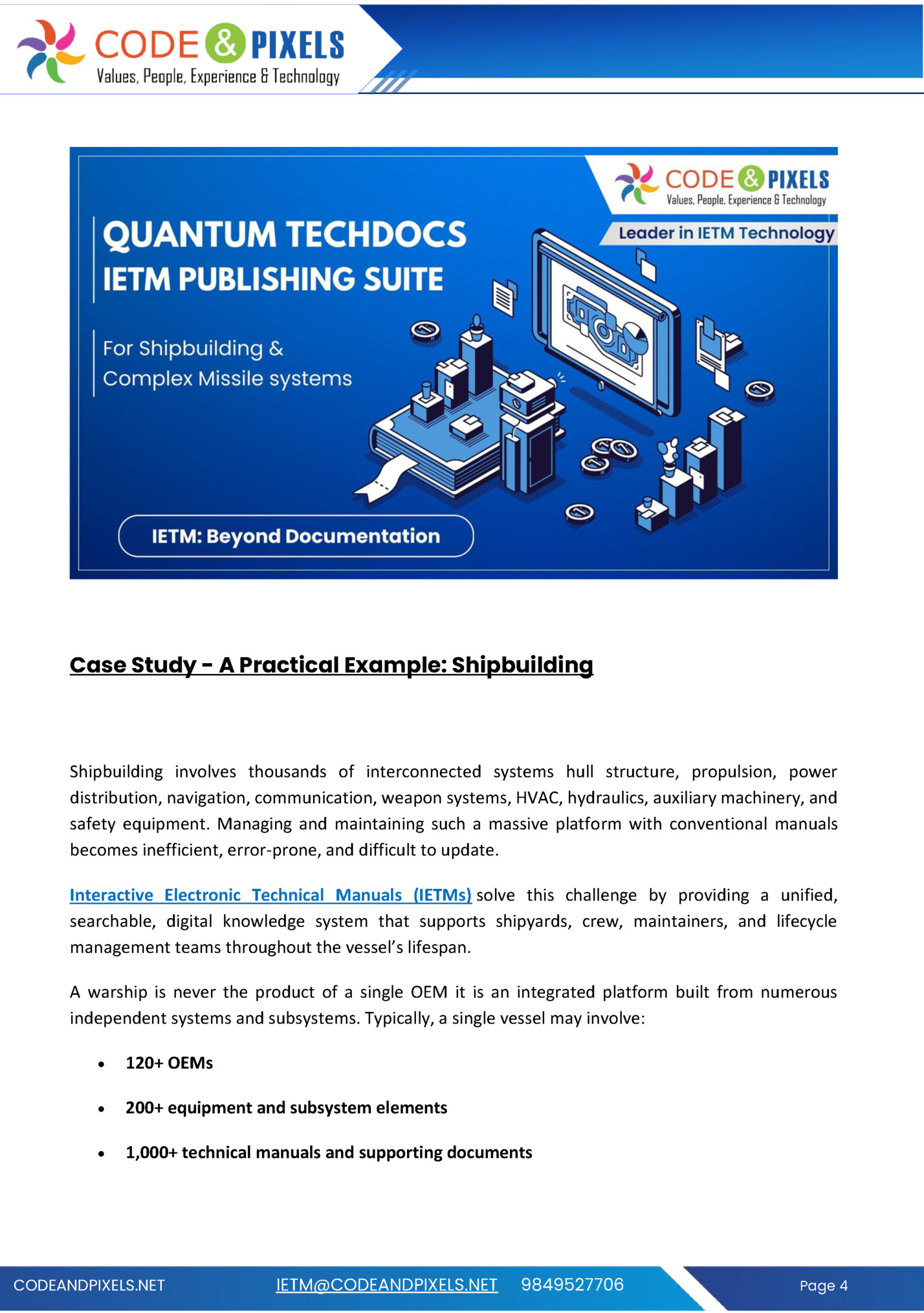 Case Study - A Practical Example: Shipbuilding Case Study - A Practical Example: Shipbuilding