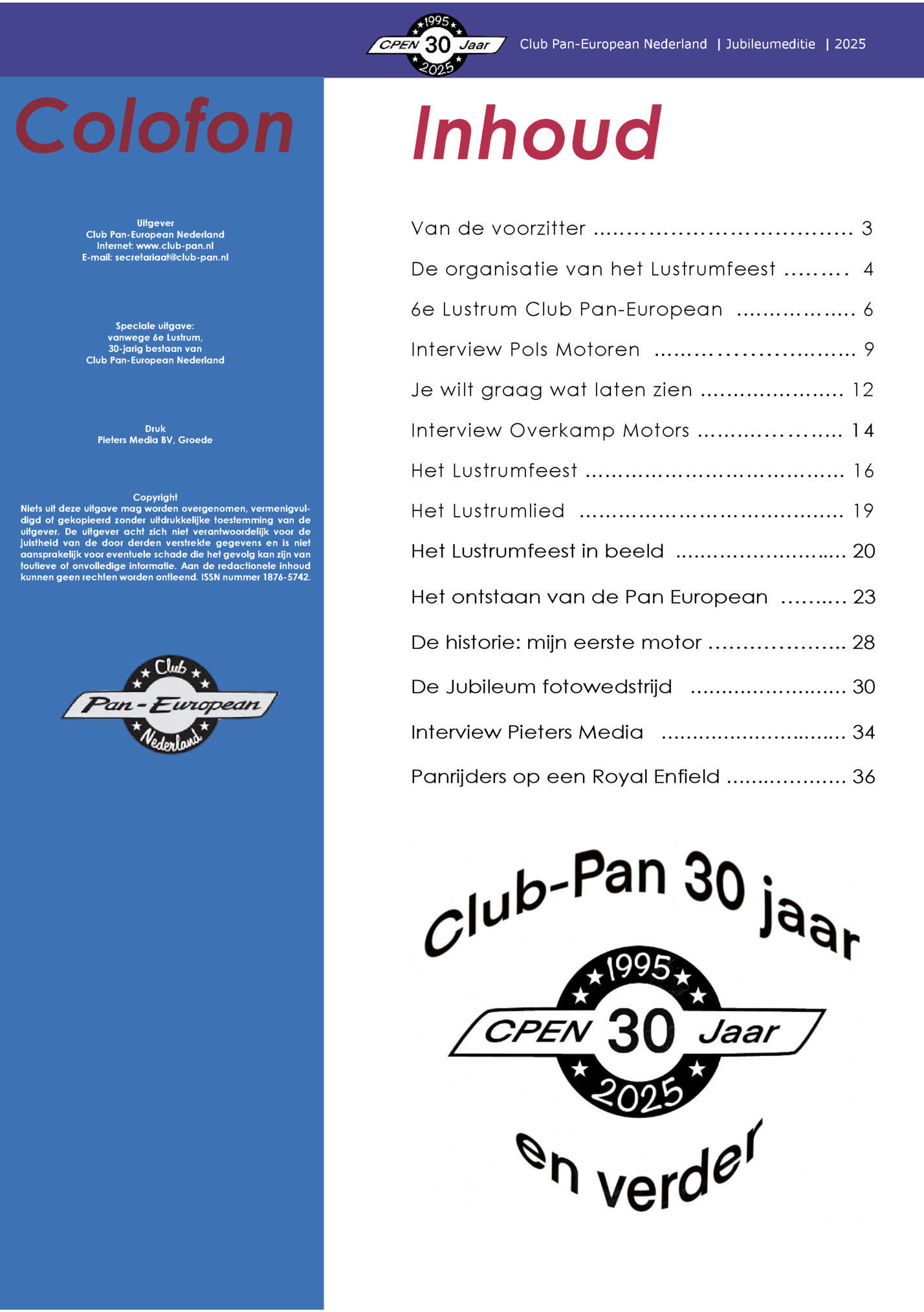 Club Pan-European Nederland | Jubileumeditie | 2025