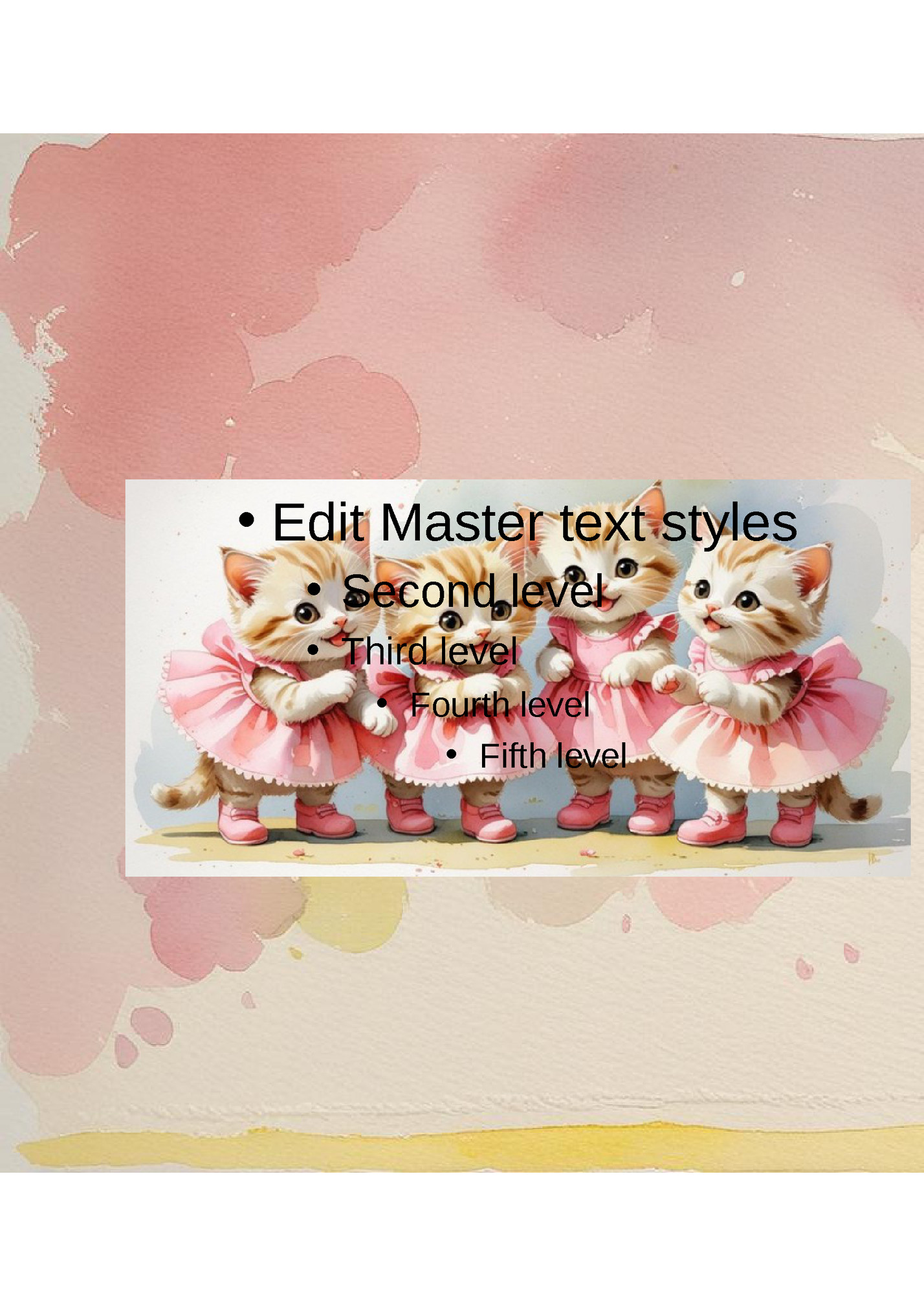 • Edit Master text styles