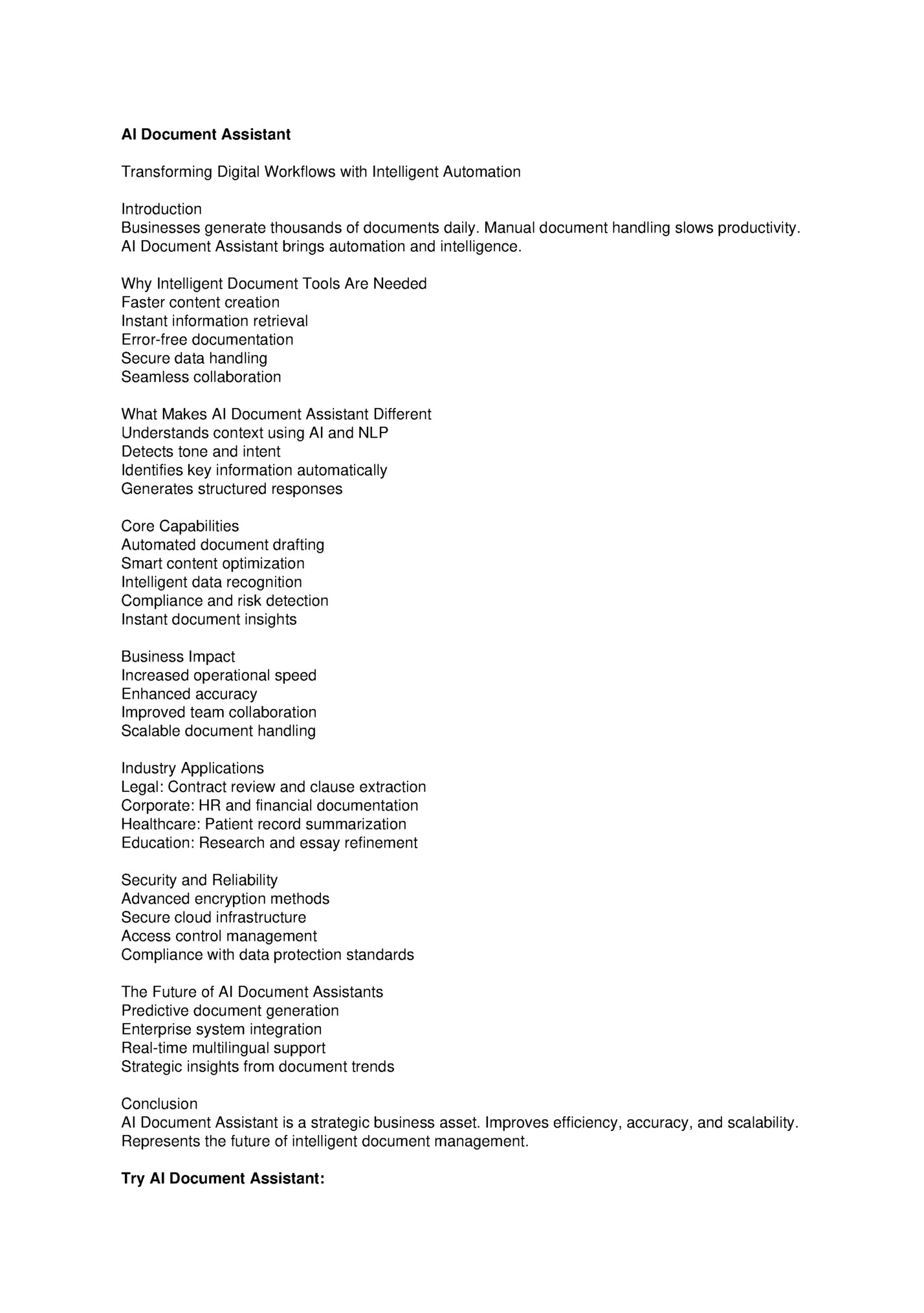 AI Document Assistant