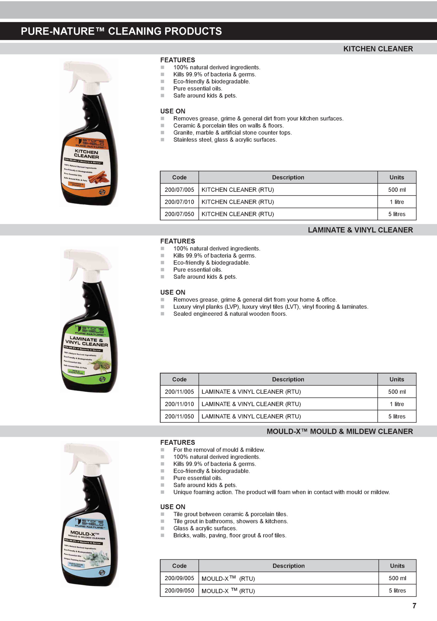 PURE-NATURE™ CLEANING PRODUCTS