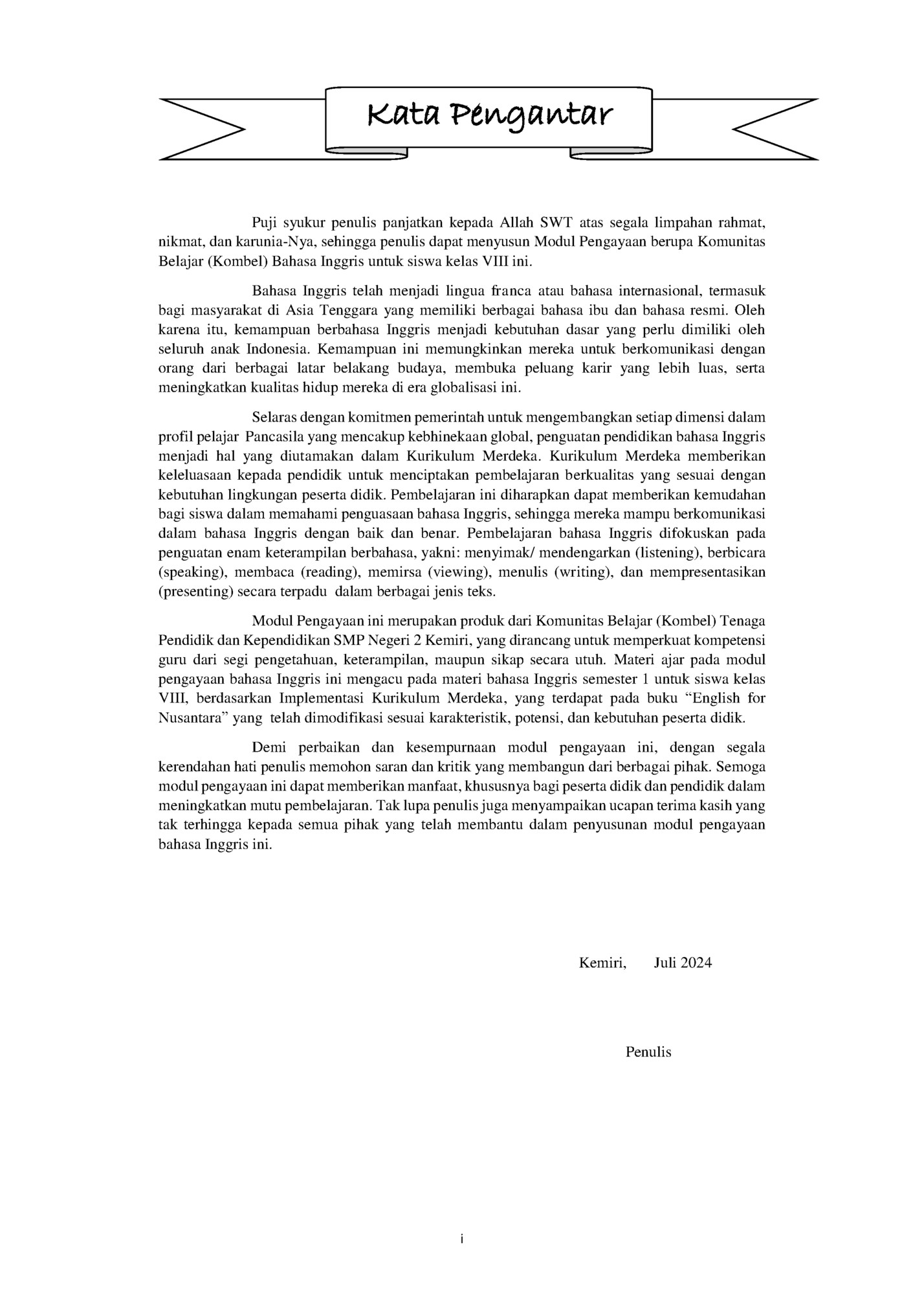 Kata Pengantar Kata Pengantar