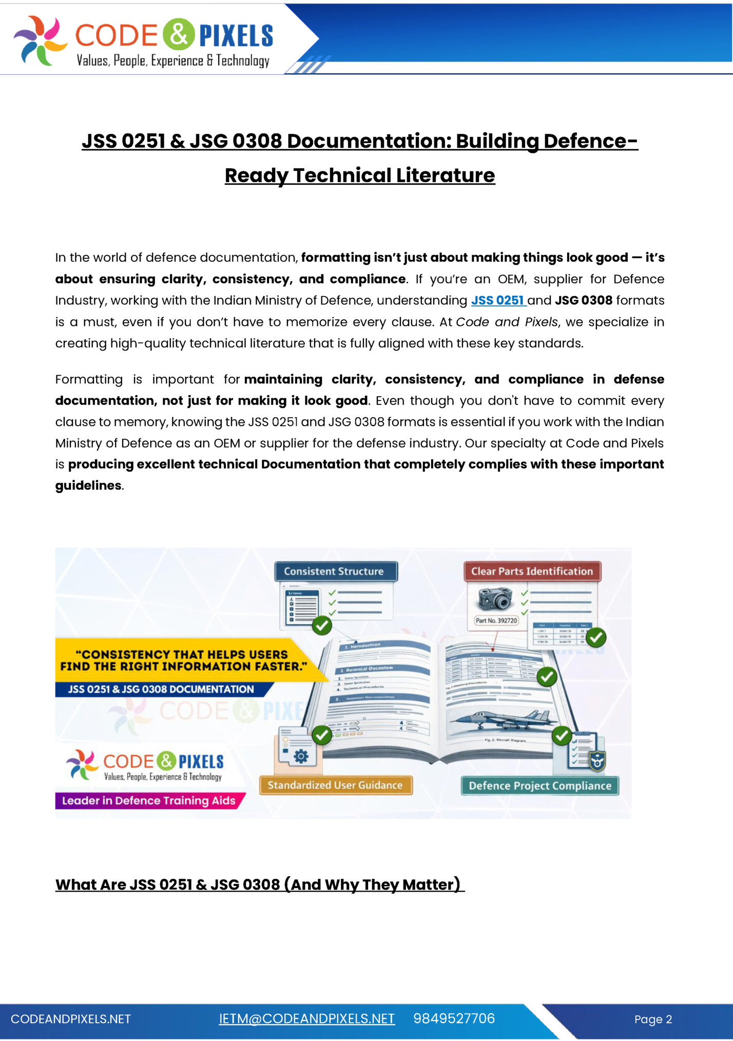 JSS 0251 & JSG 0308 Documentation: Building DefenceReady Technical Literature