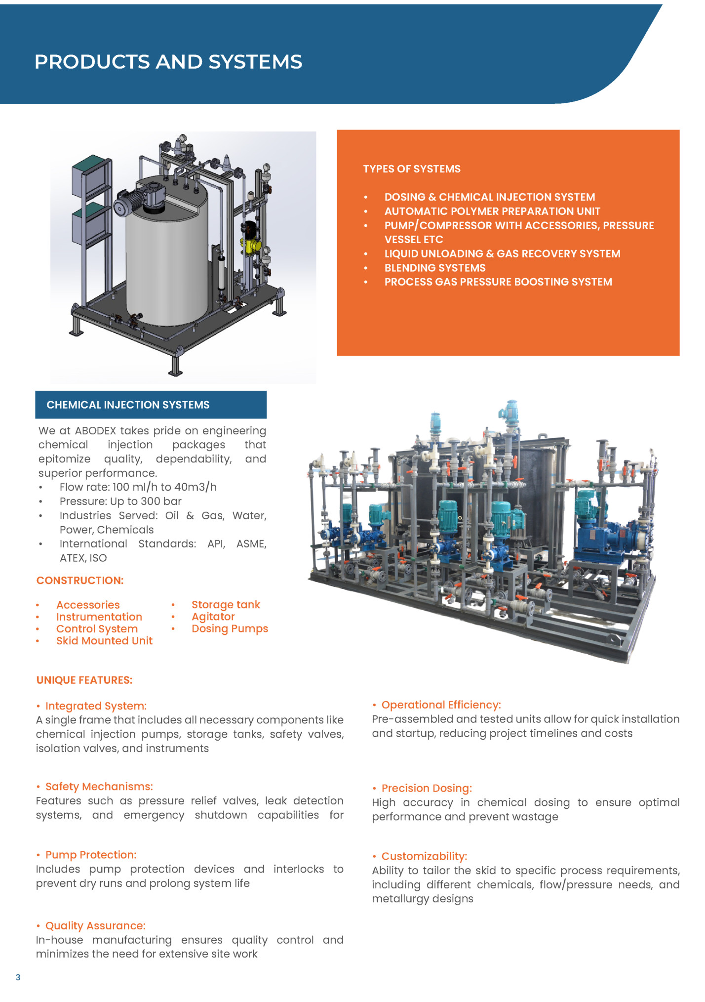 PRODUCTS AND SYSTEMS PRODUCTS AND SYSTEMS