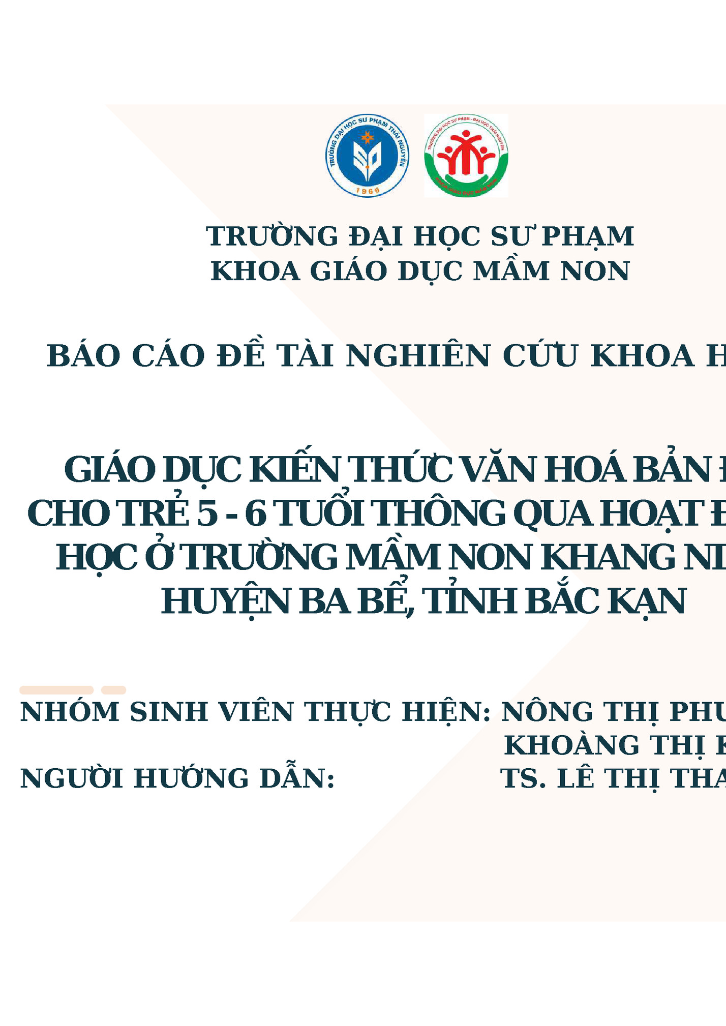 TRƯỜNG ĐẠI HỌC SƯ PHẠM