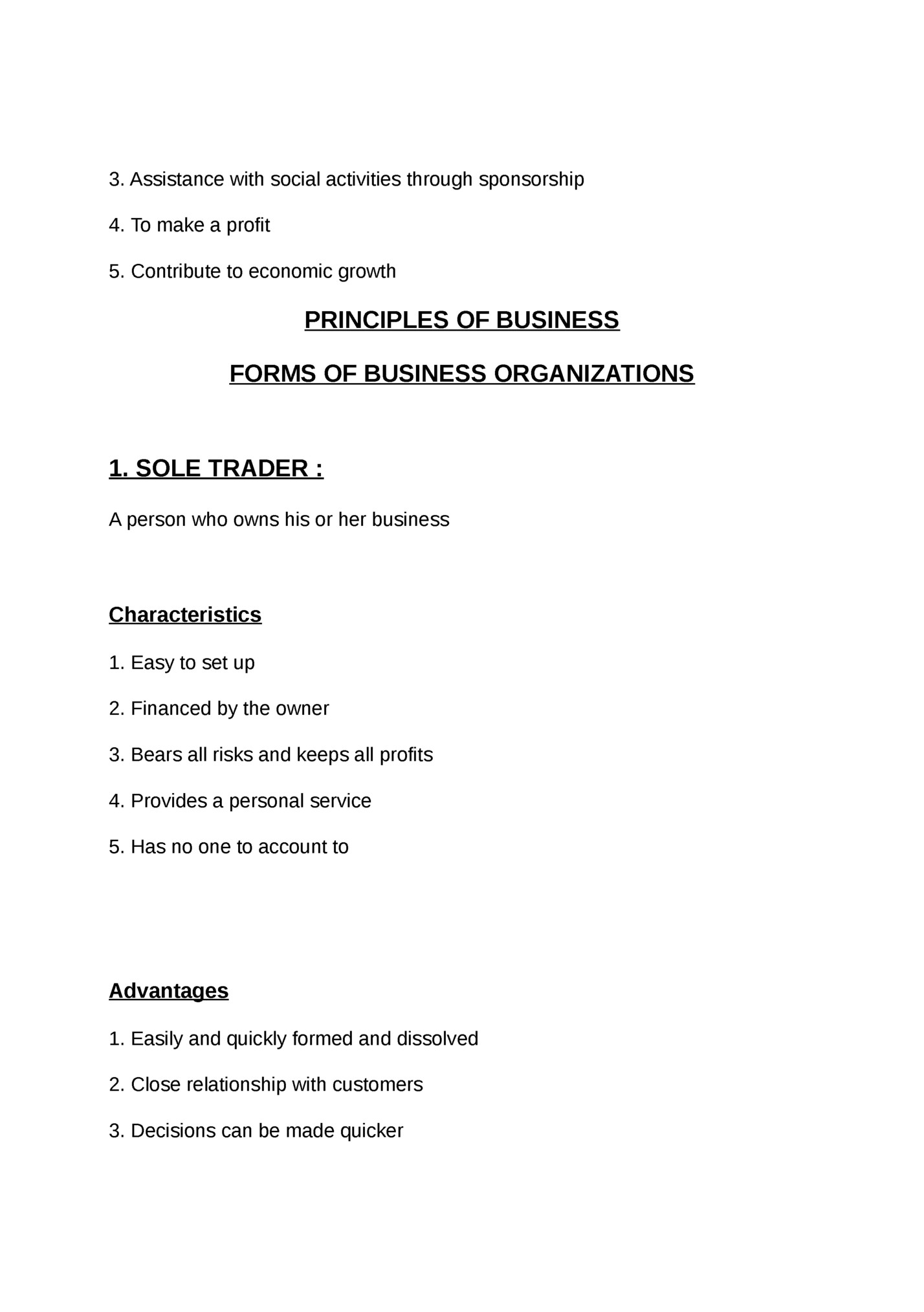 3. Assistance with social activities through sponsorship