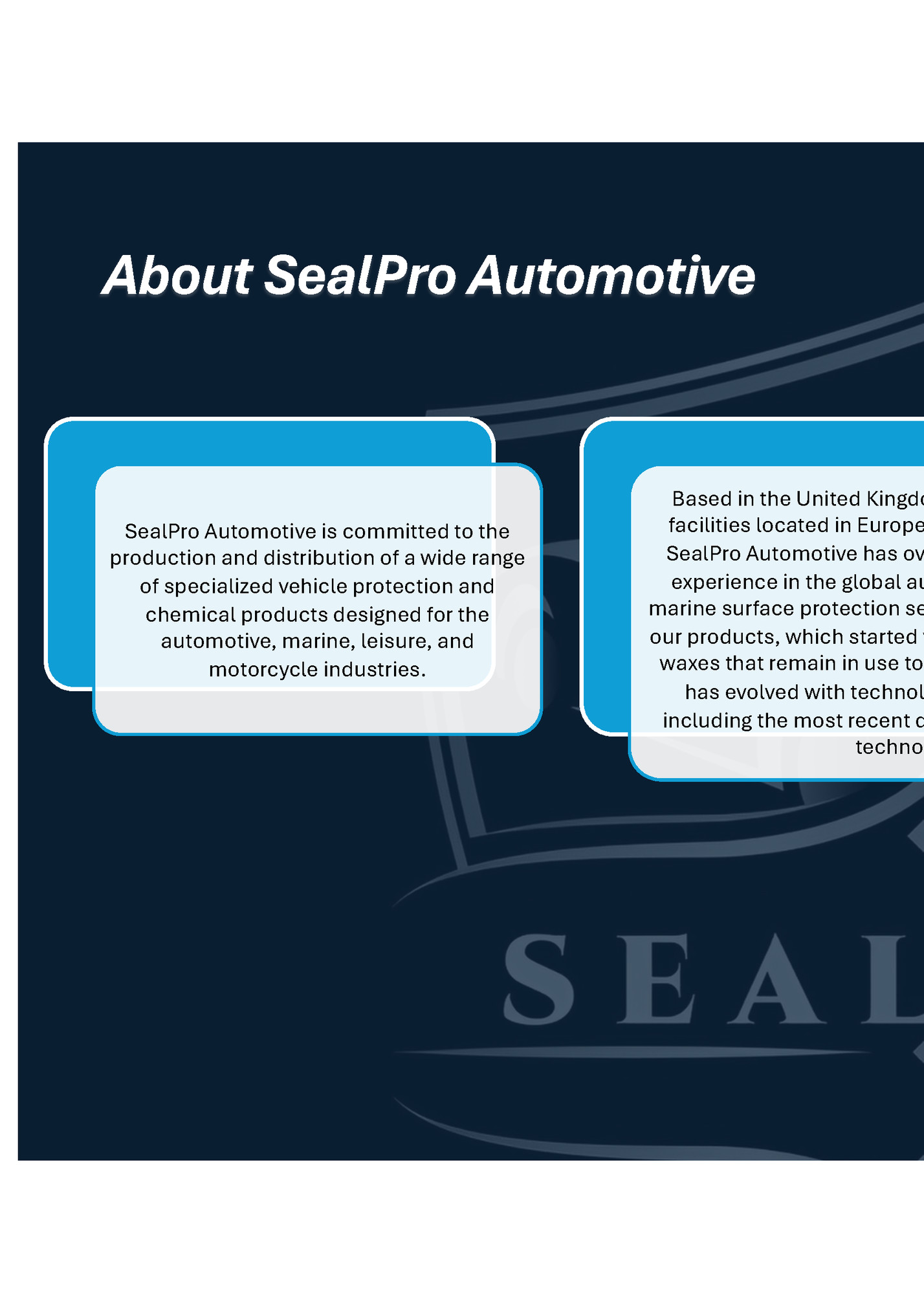 About SealPro Automotive