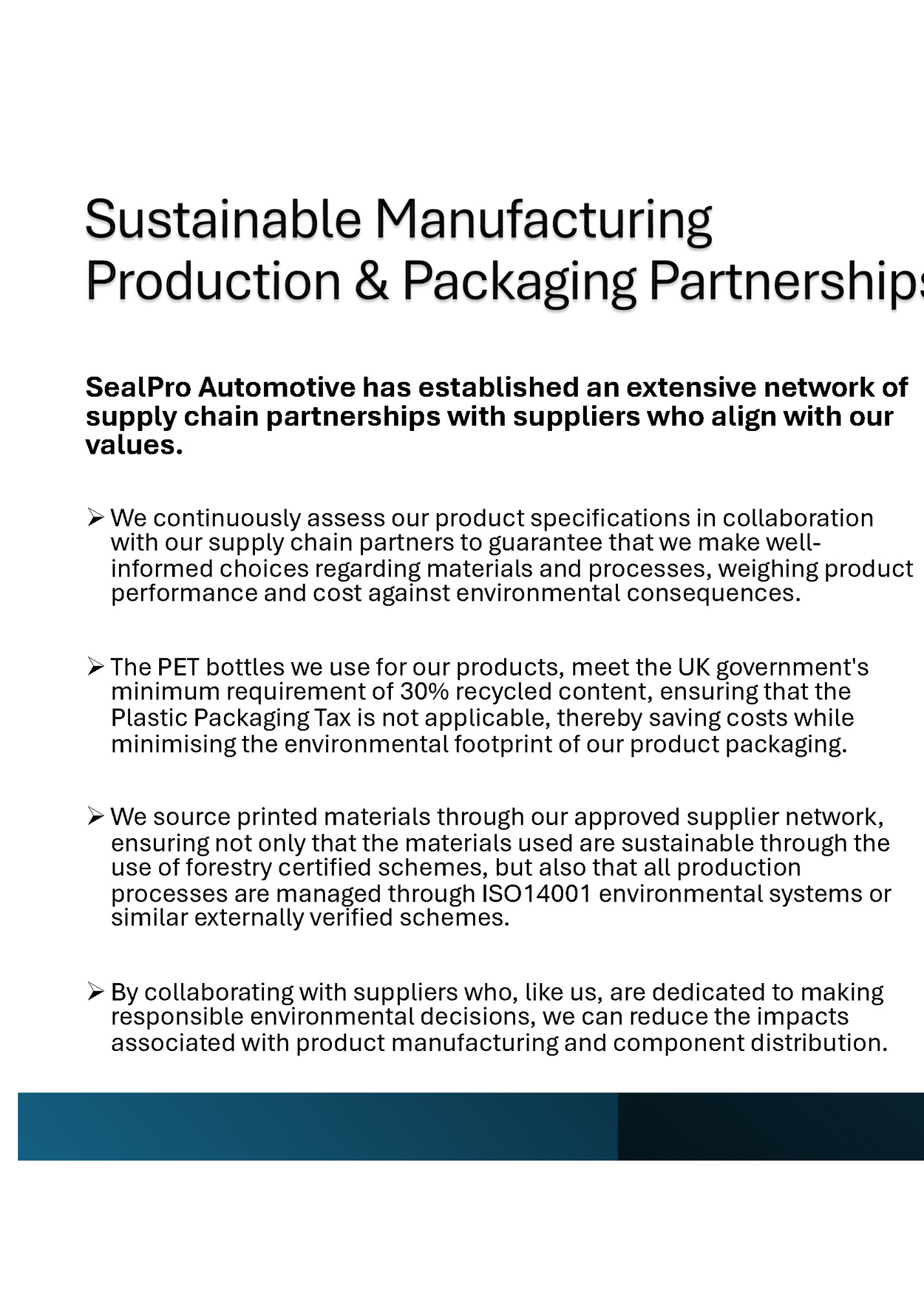 SealPro Automotive has established an extensive network of