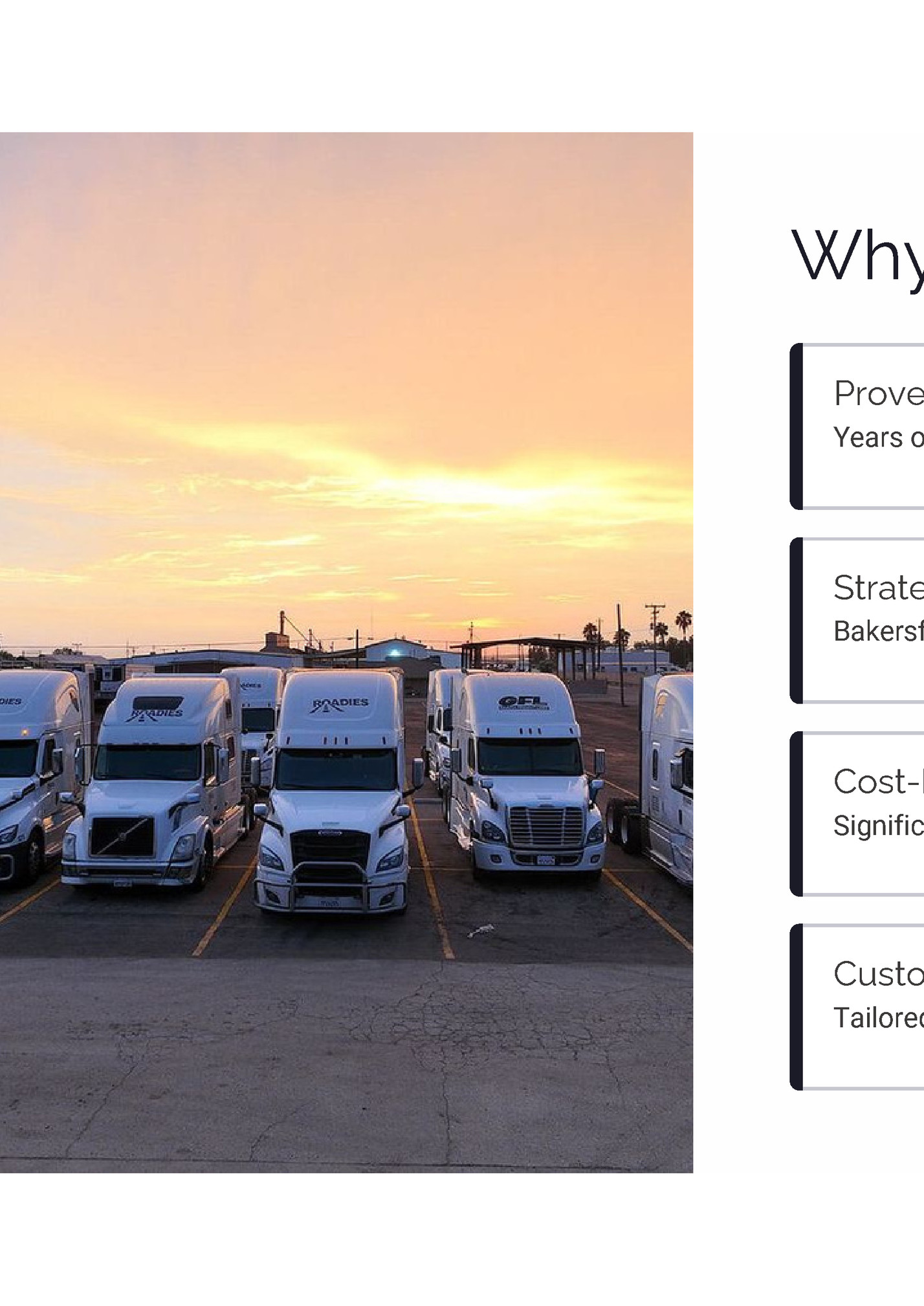 Why Choose Roadies Inc.?