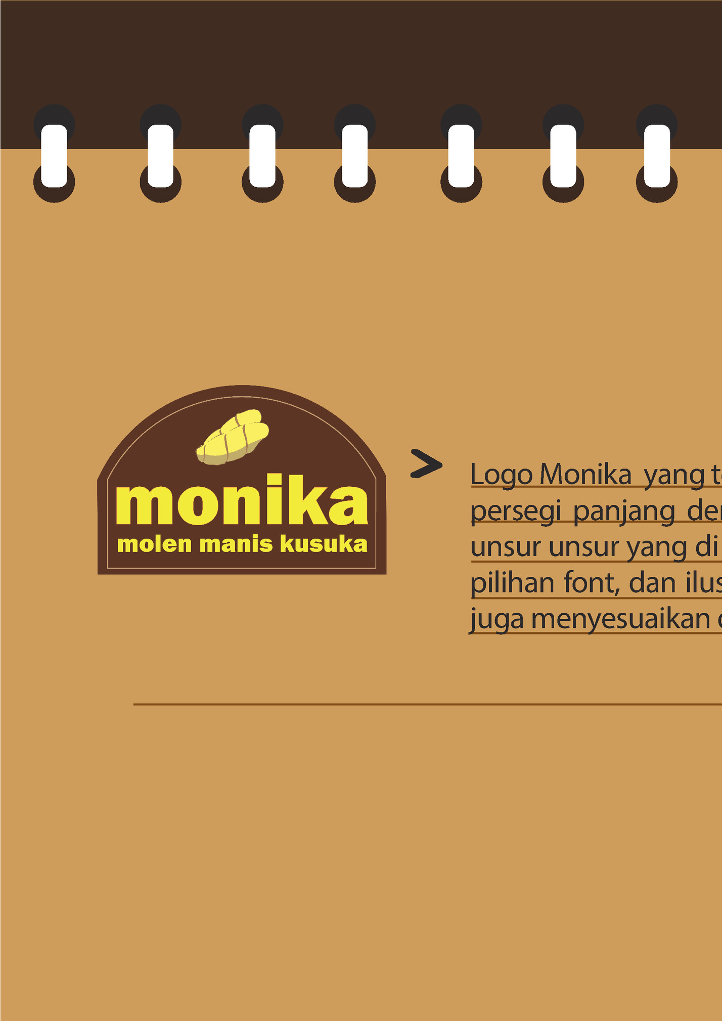 Logo Monika yang telah di tetapkan memiliki bentuk gabungan antara