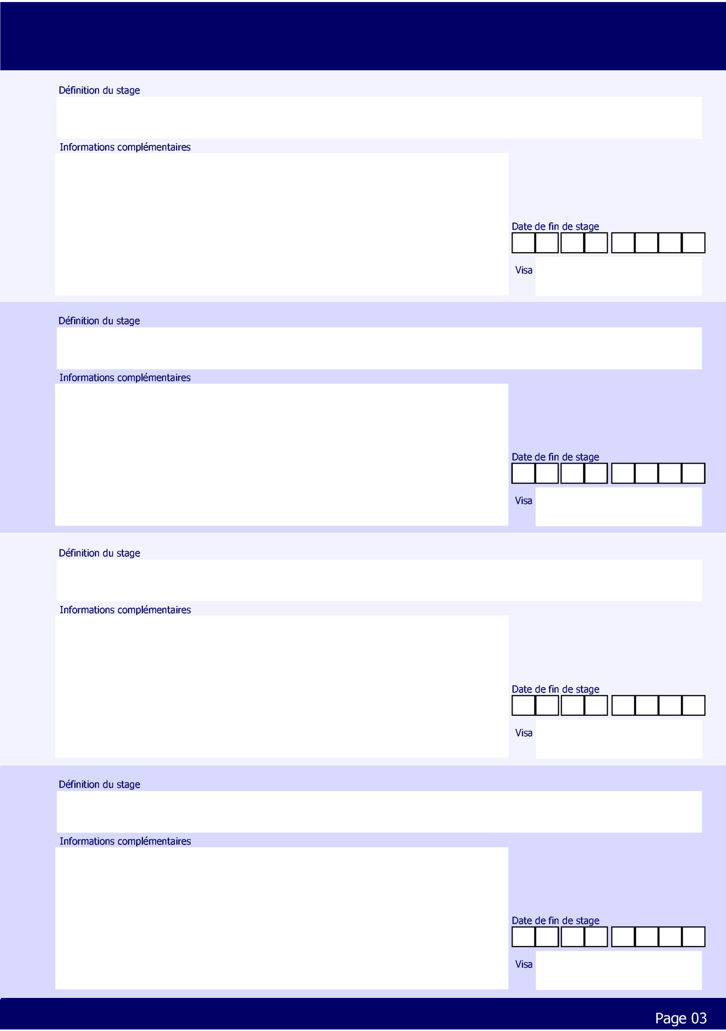 Définition du stage
