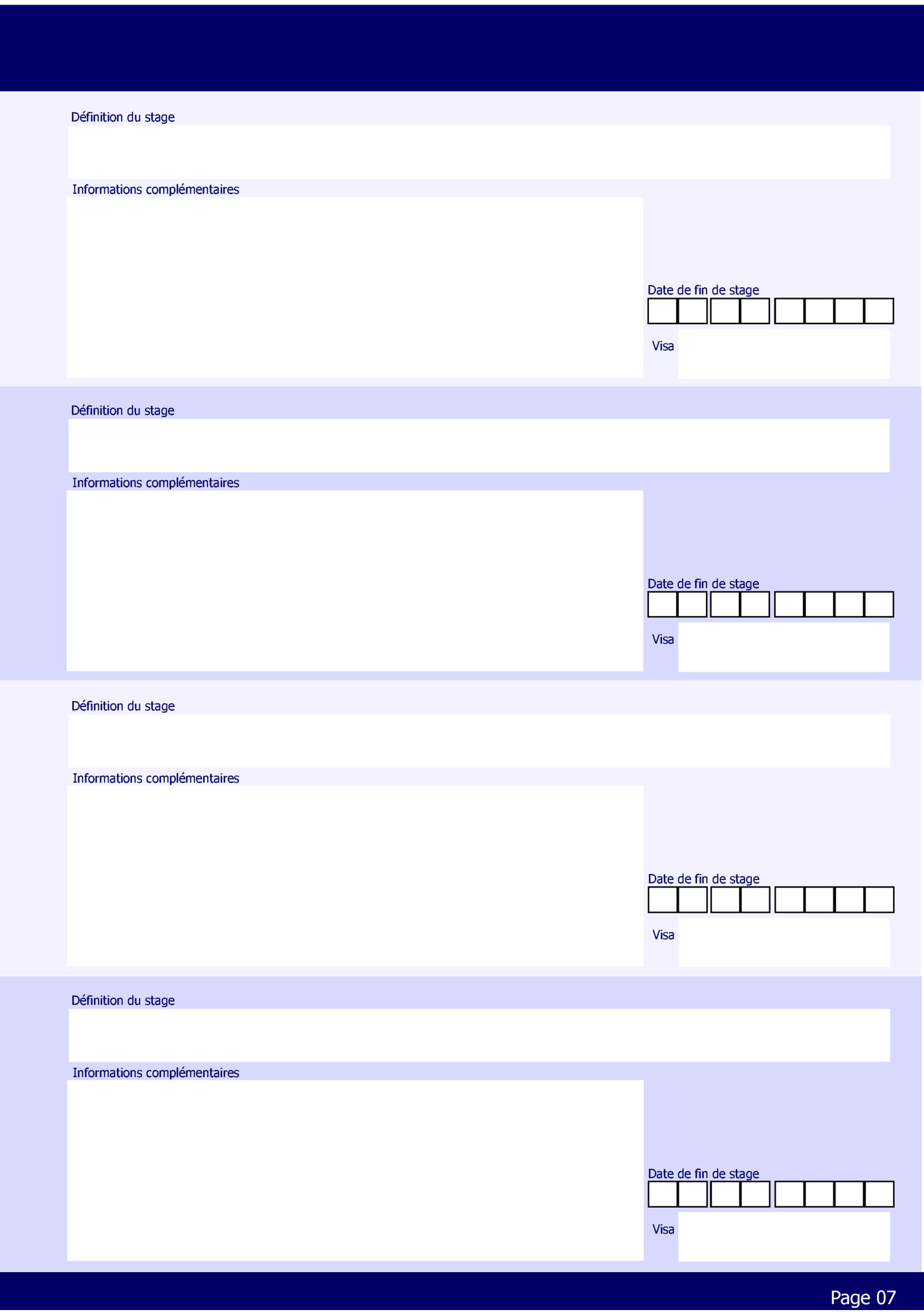 Définition du stage
