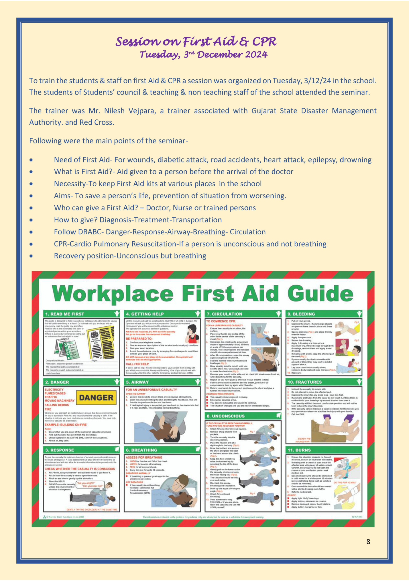 Session on First Aid & CPR